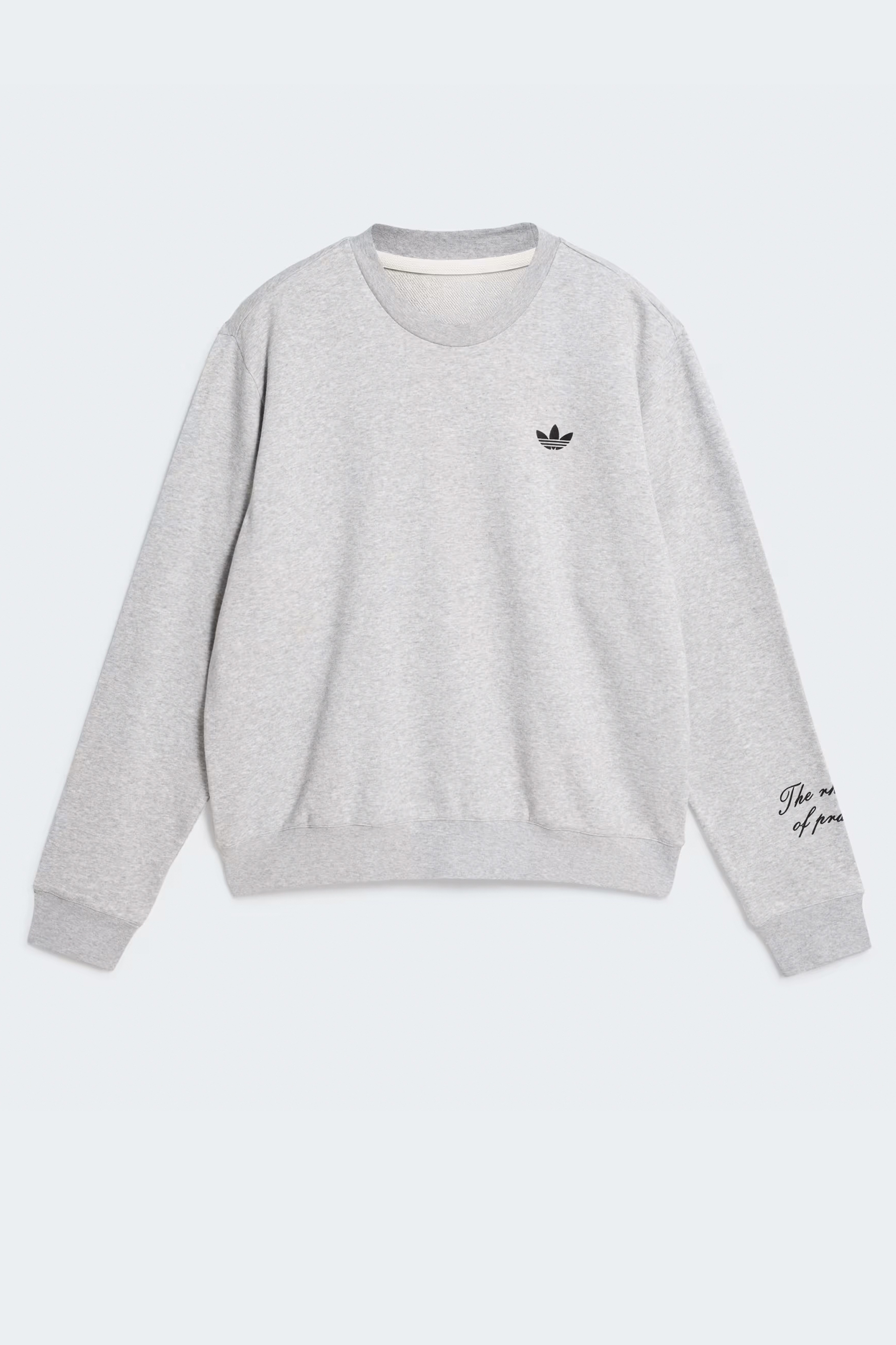 Adidas originals sweatshirt with embroidered small logo white hotsell