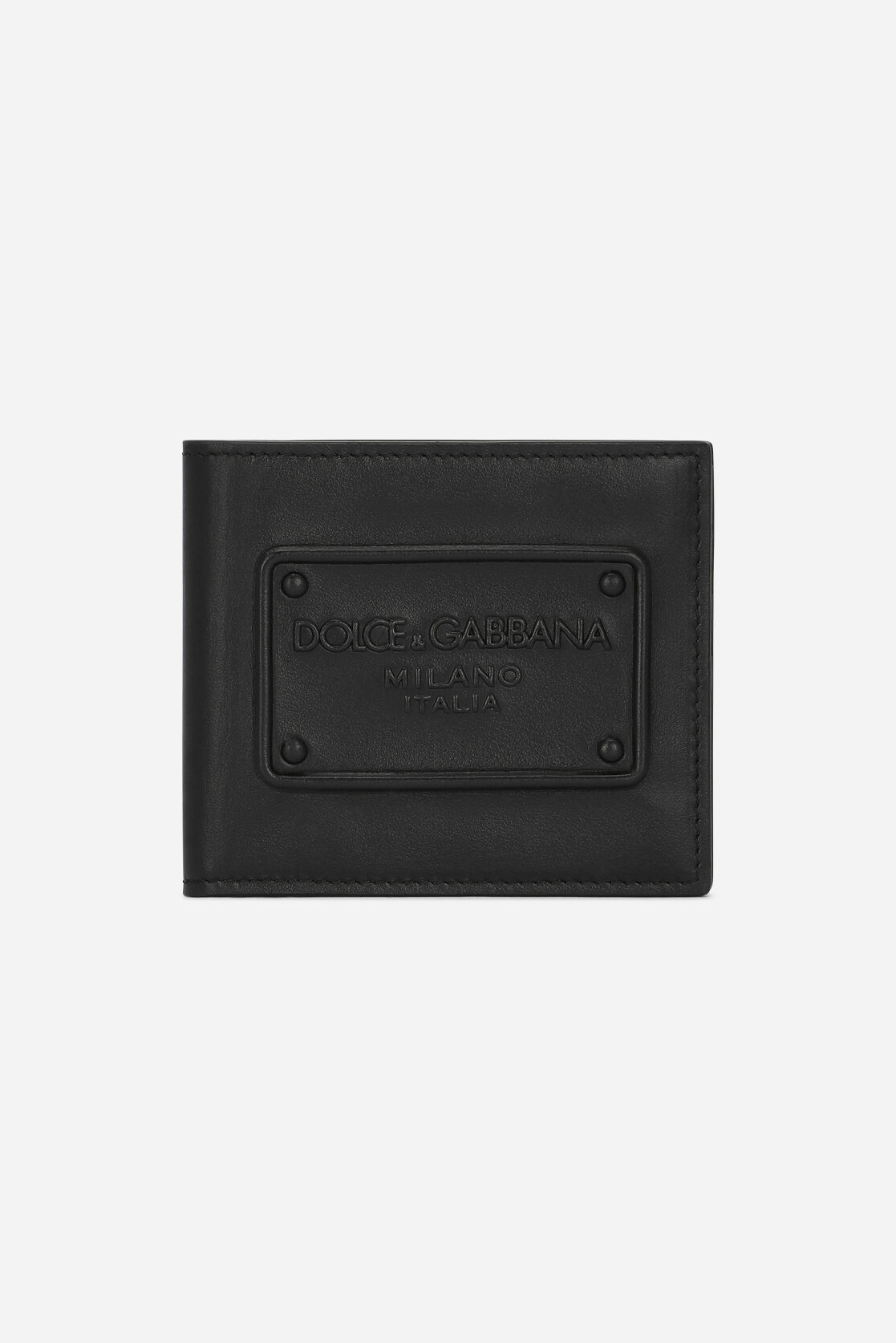 DOLCE & GABBANA Calfskin Leather Bifold Wallet