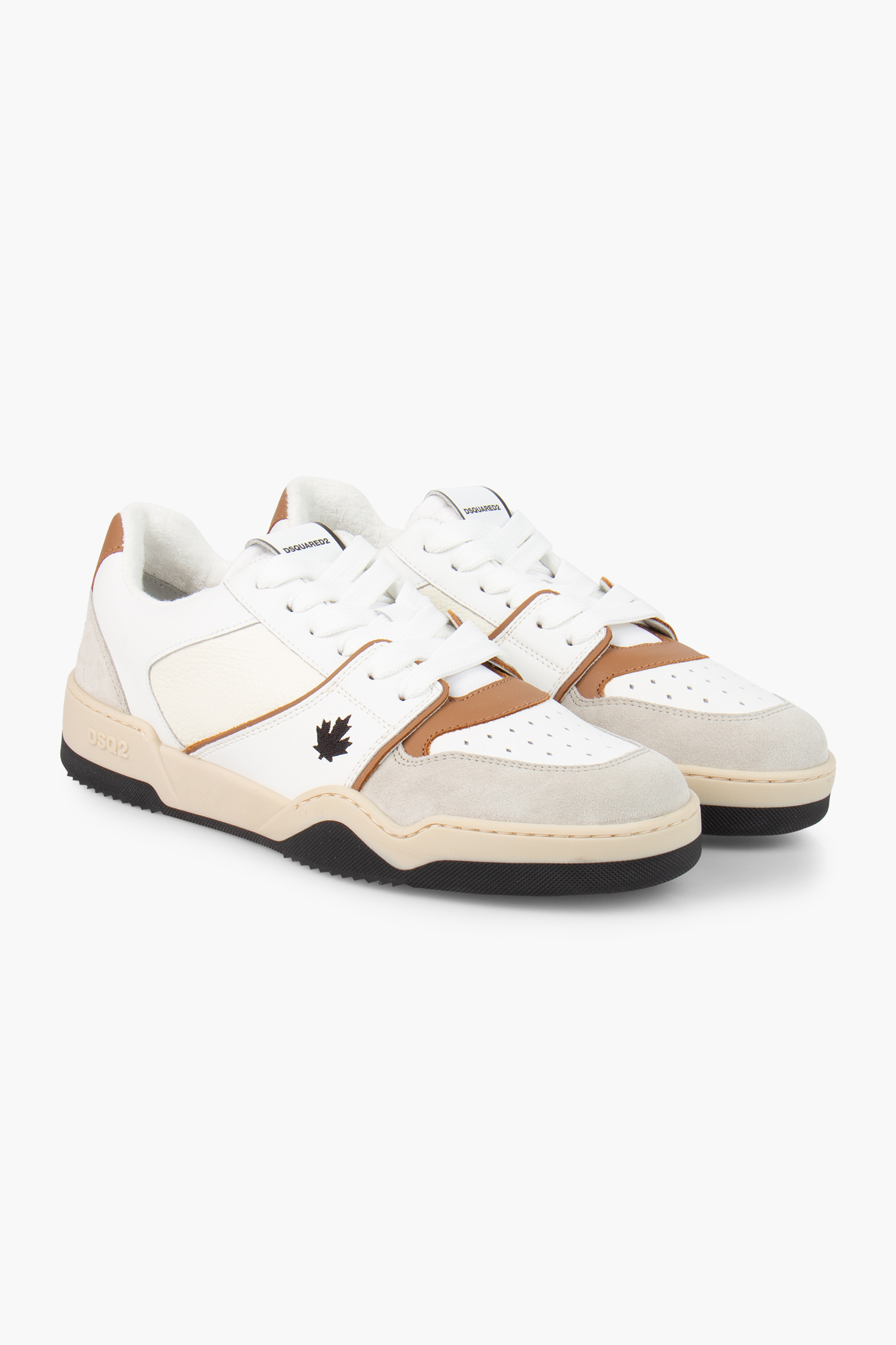 DSQUARED2 Leather & Suede Sneakers Spiker