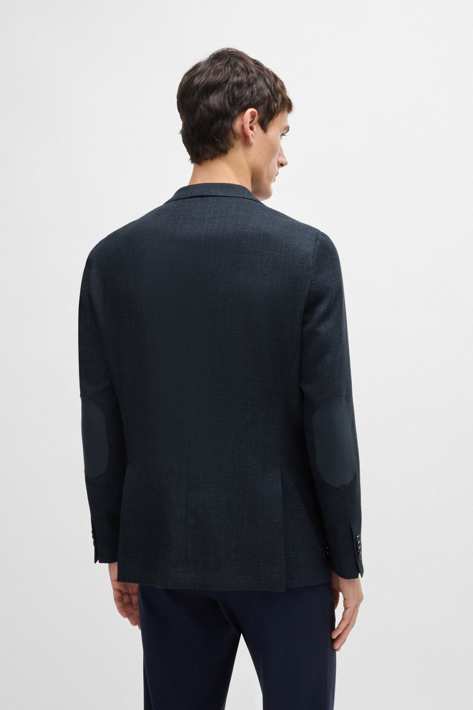 BOSS Herringbone Stretch-Cotton Blend Jacket C-Jaye