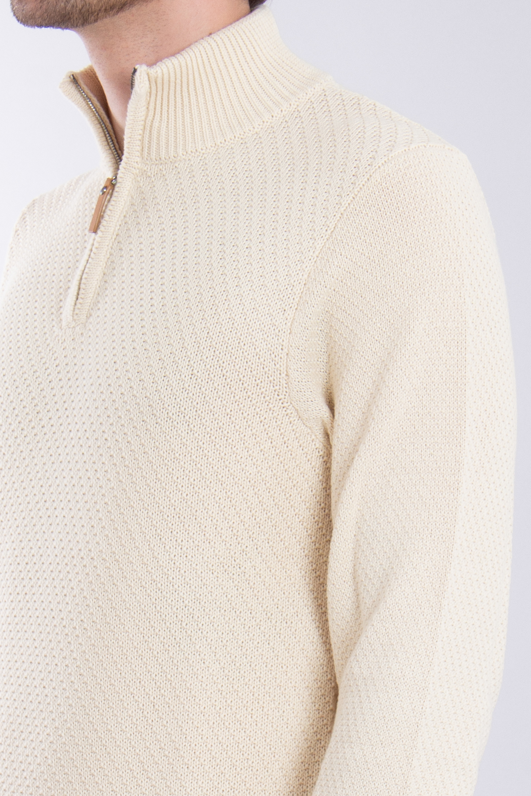 CANALI Structured Cotton Knit Sweater