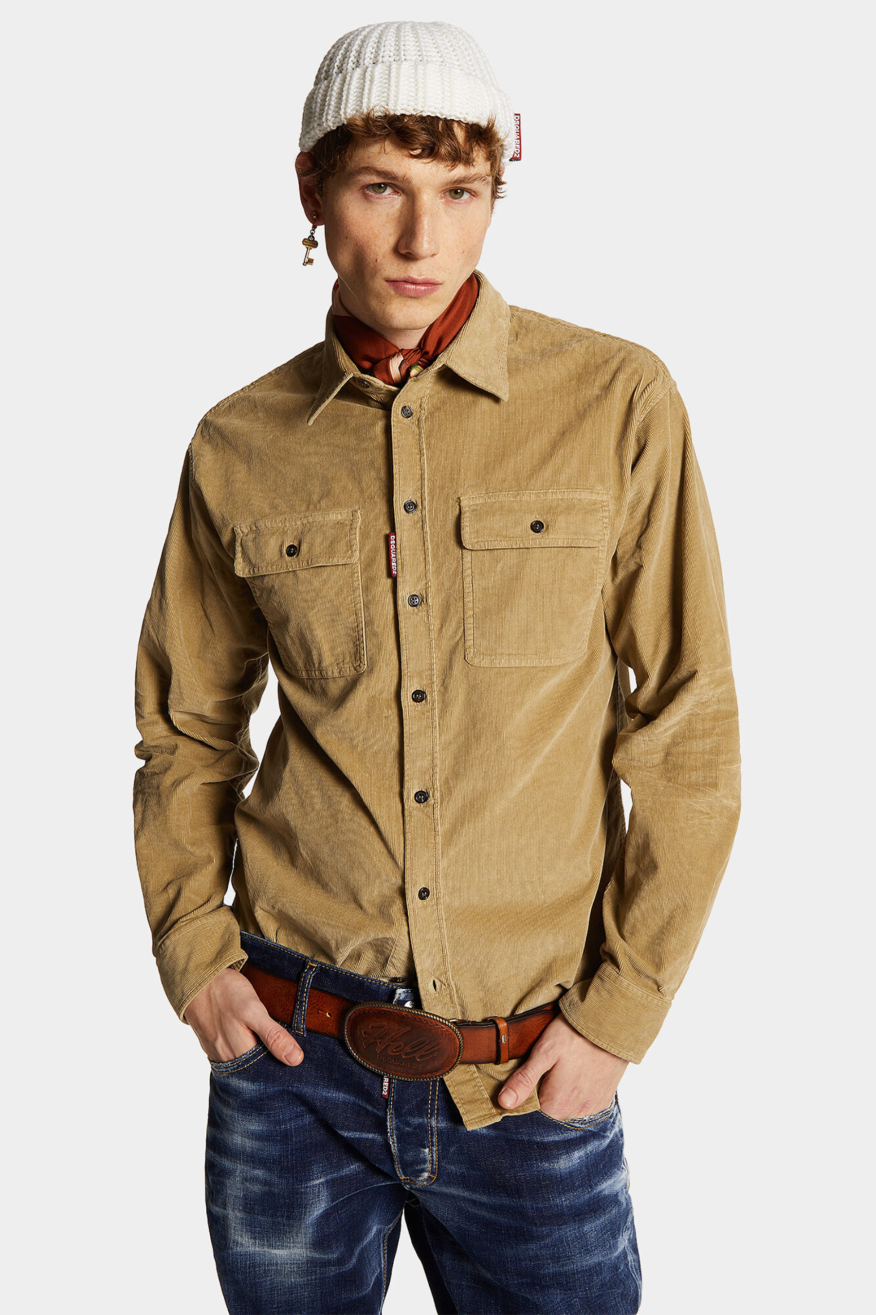 DSQUARED2 Cotton Stretch Corduroy Shirt