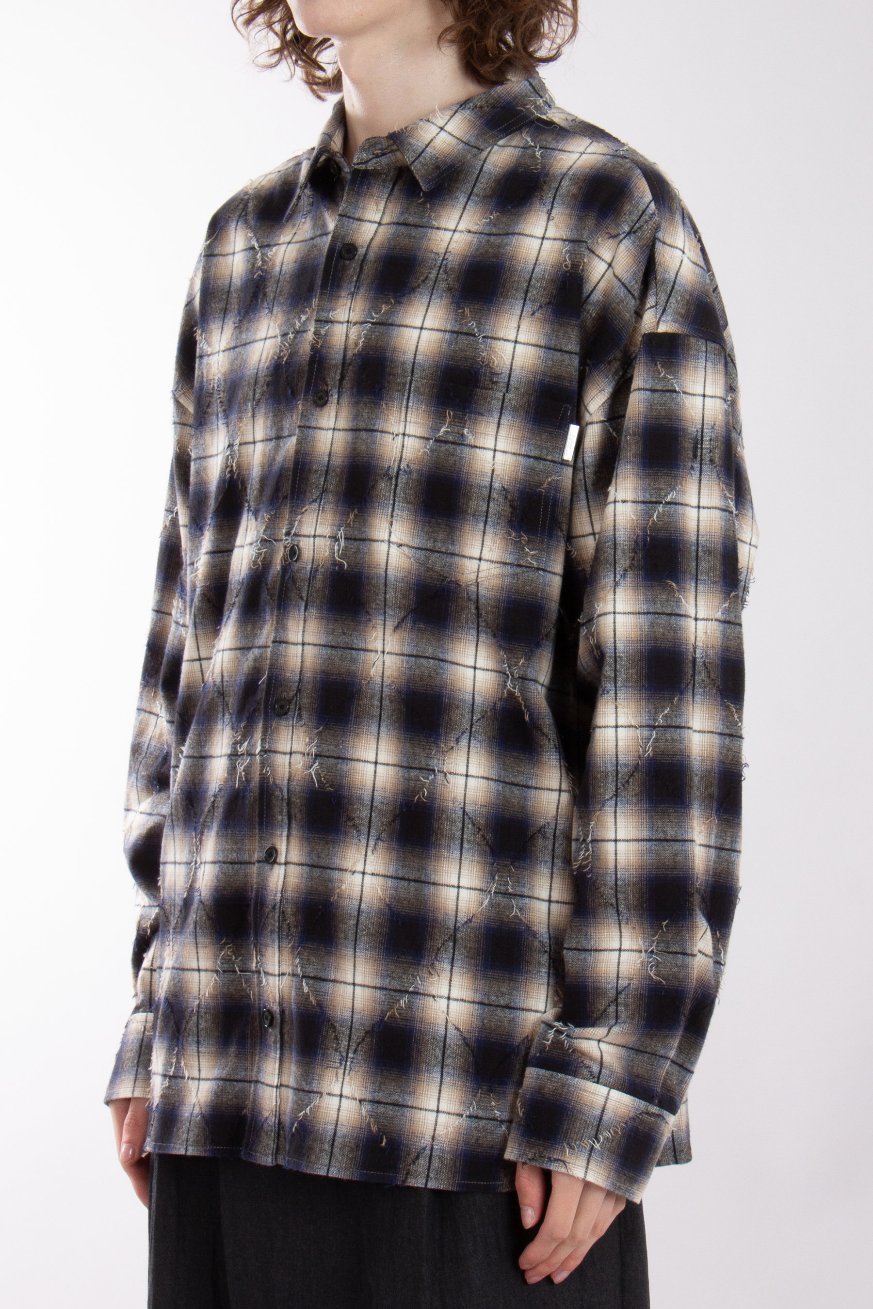 JUUN.J Checked Cotton Flannel Shirt