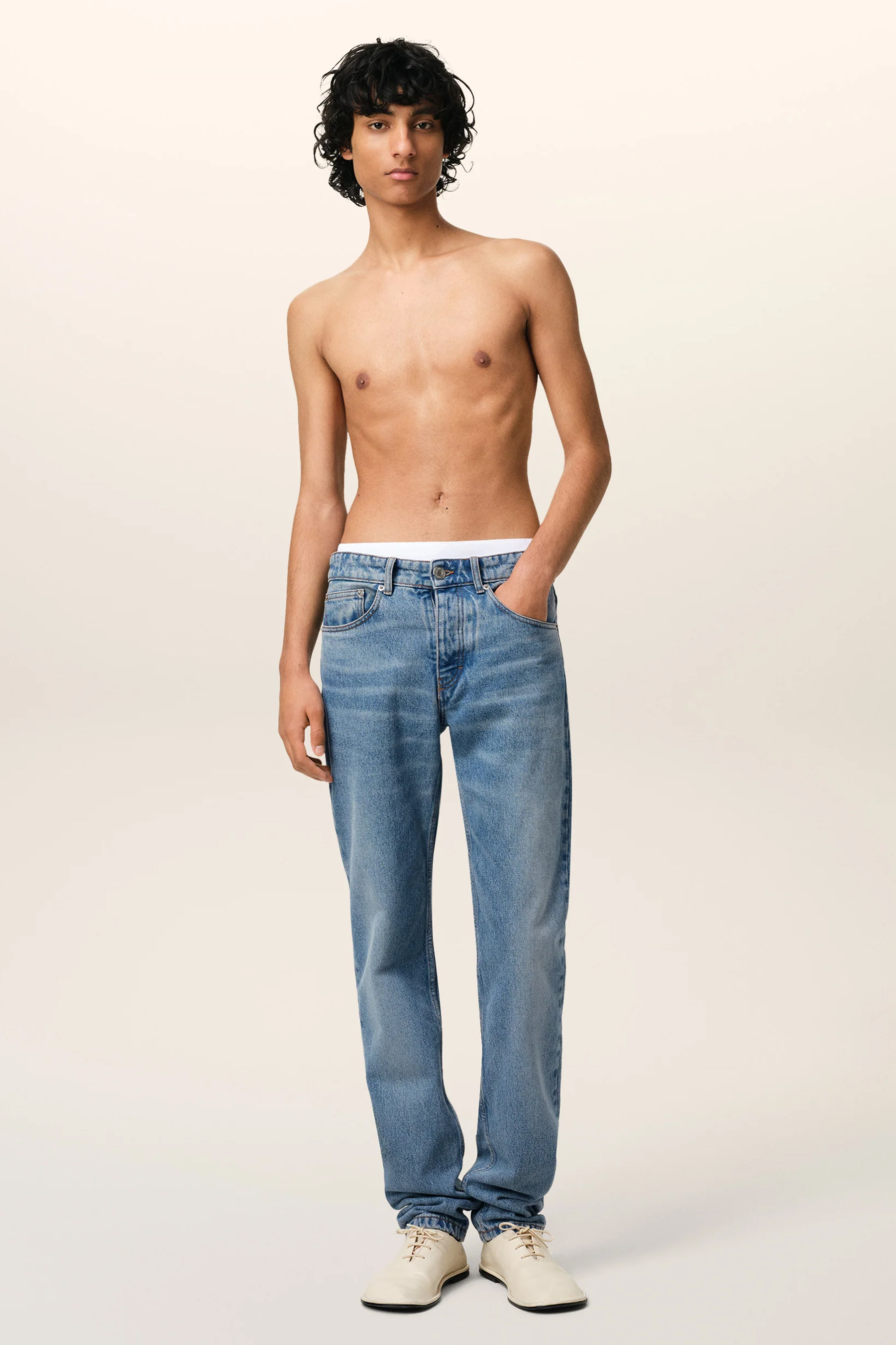 AMI PARIS Classic Fit Cotton Denim Jeans