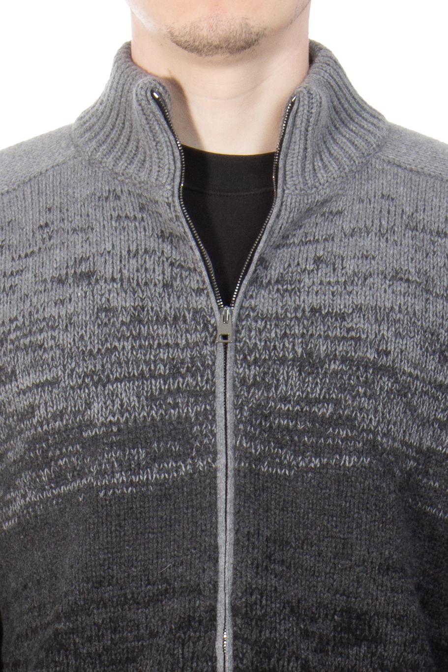 AIDA BARNI Wool & Cashmere Blend Zip Cardigan