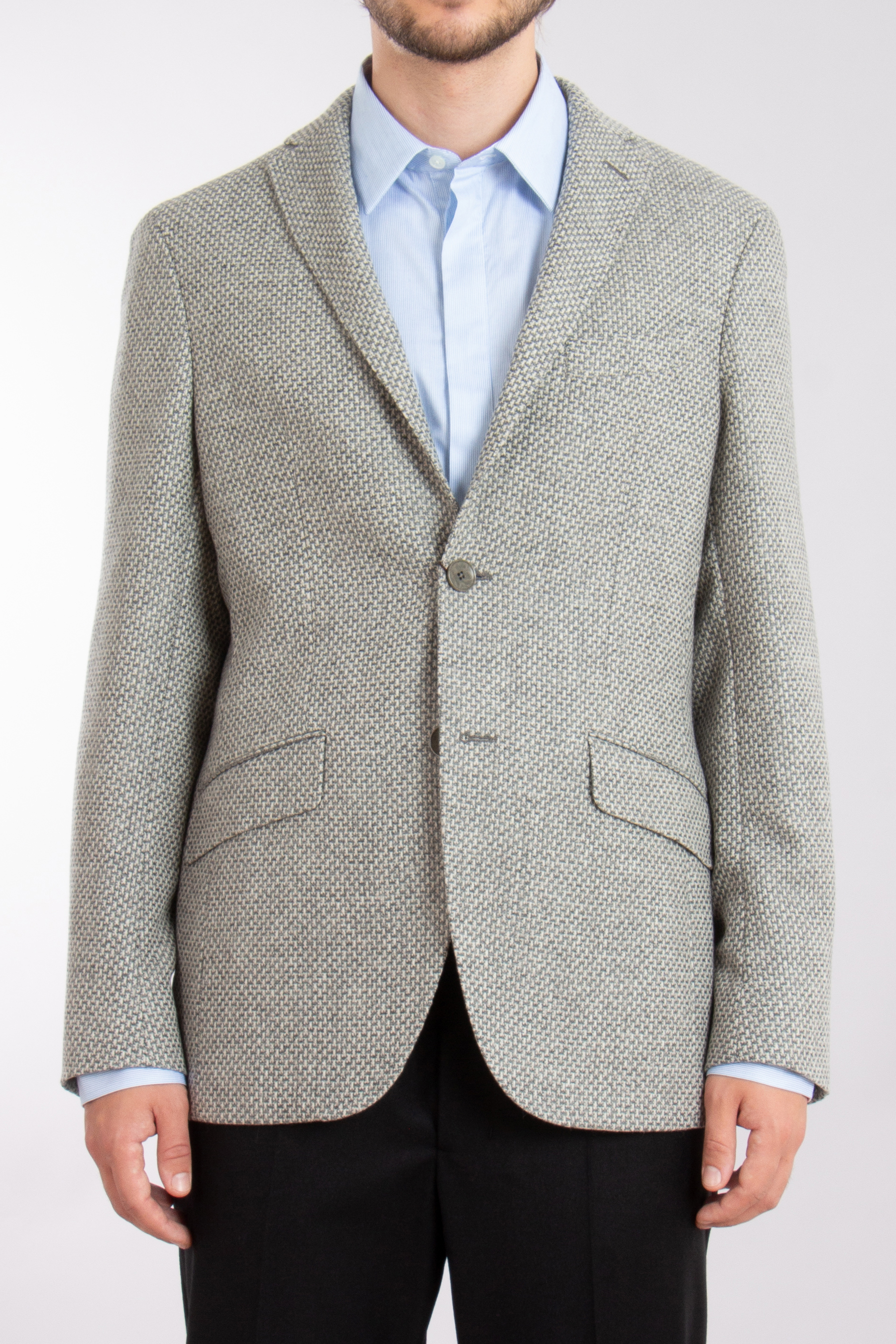 ETRO Micro Pattern Wool-Cashmere Blend Jacket