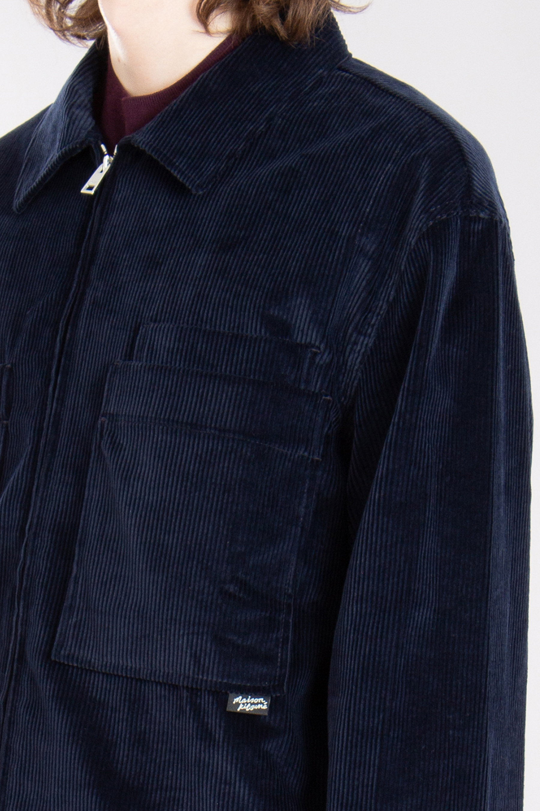 MAISON KITSUNÉ Relaxed Cotton Corduroy Zipped Overshirt