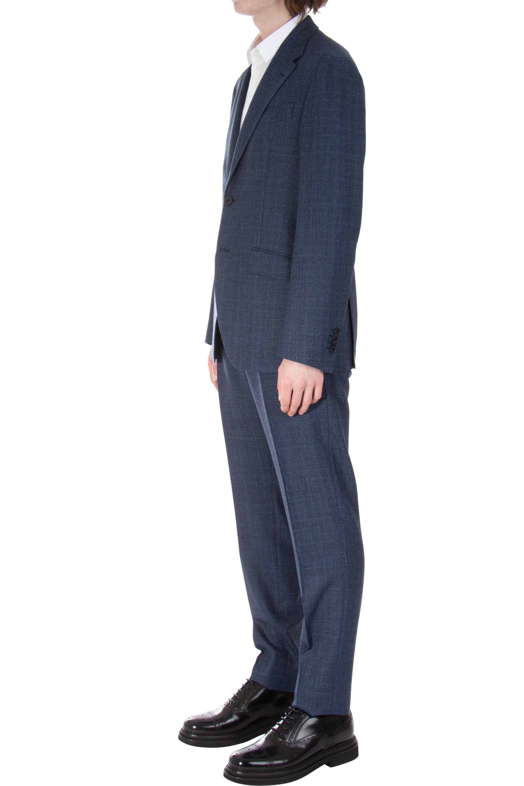 ETRO Checked Fleece Wool Suit 