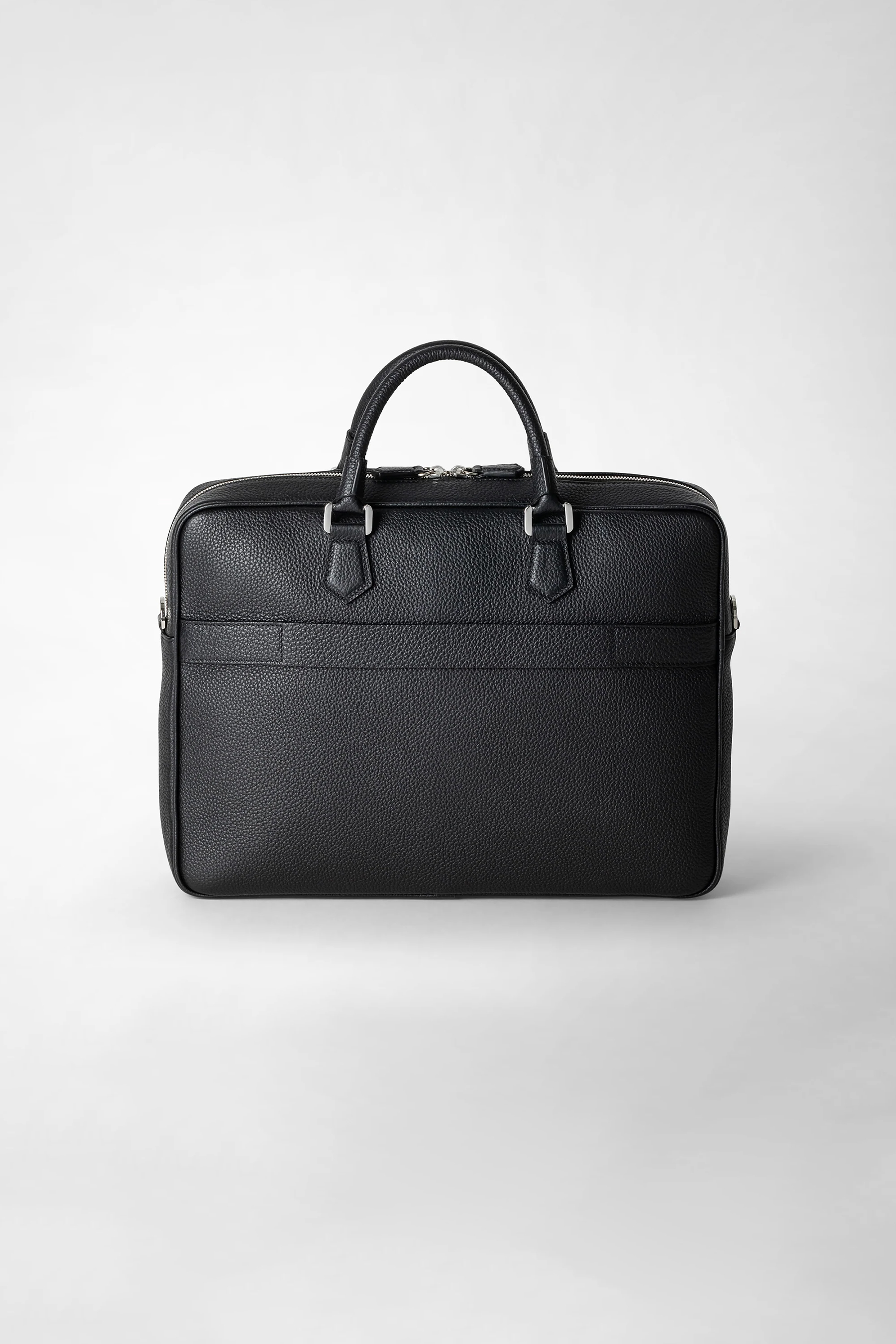 SERAPIAN Slim Cashmere Leather Briefcase