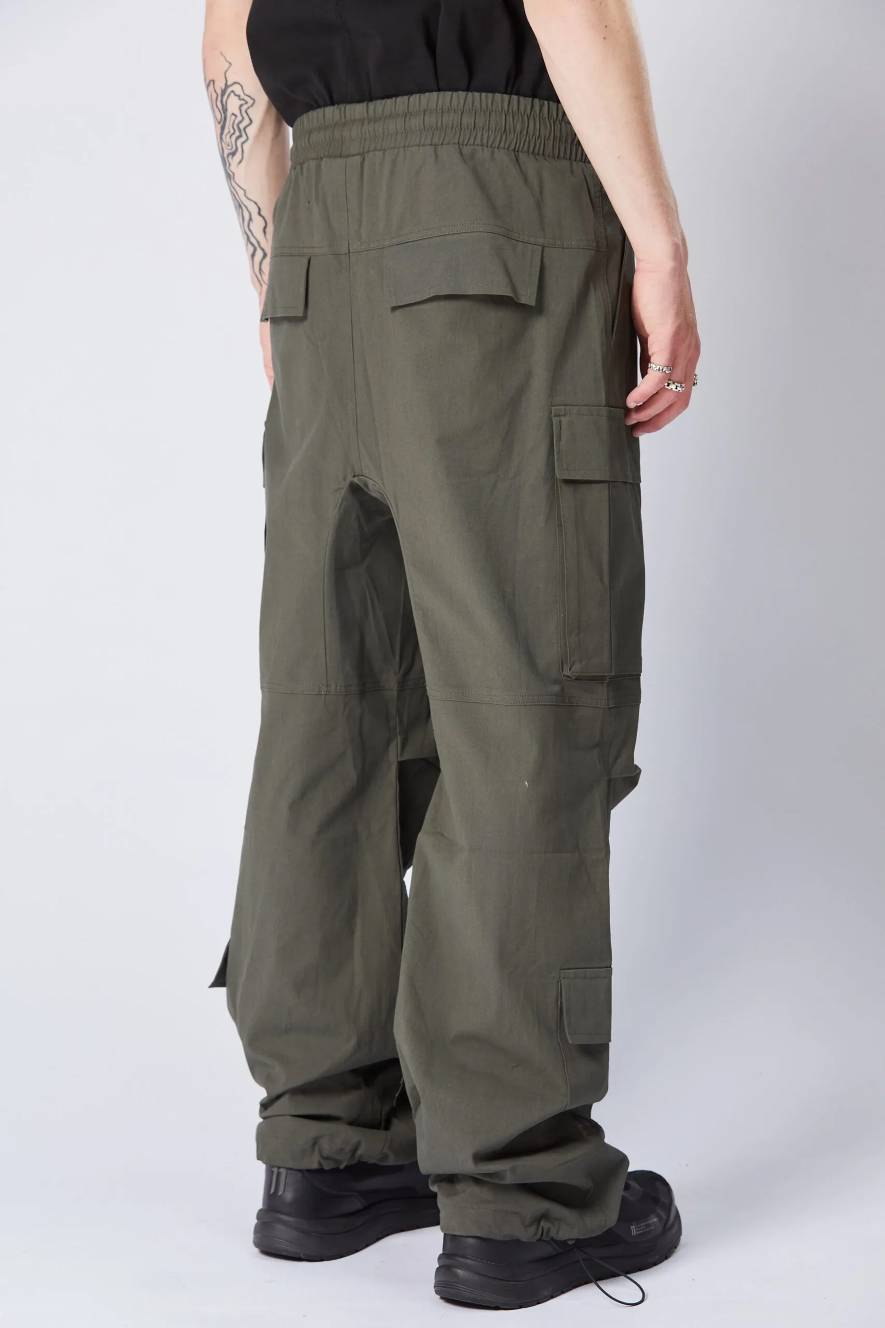 THOM KROM Drop Crotch Cotton Stretch Pants