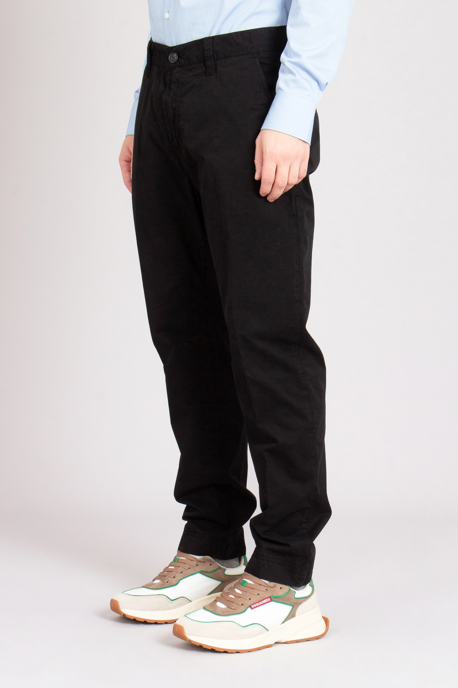 HUGO Tapered Fit Garment Dyed Cotton Twill Pants Zeebo