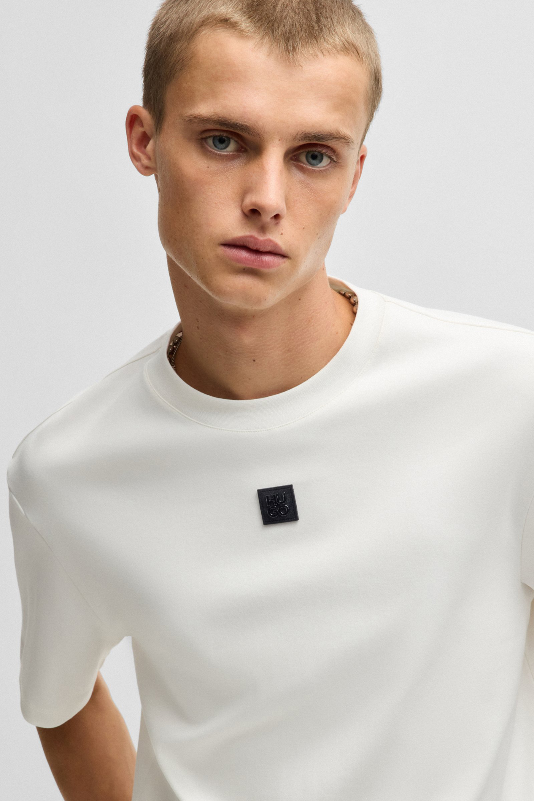 HUGO Regular Fit Interlock-Cotton T-Shirt Dalile