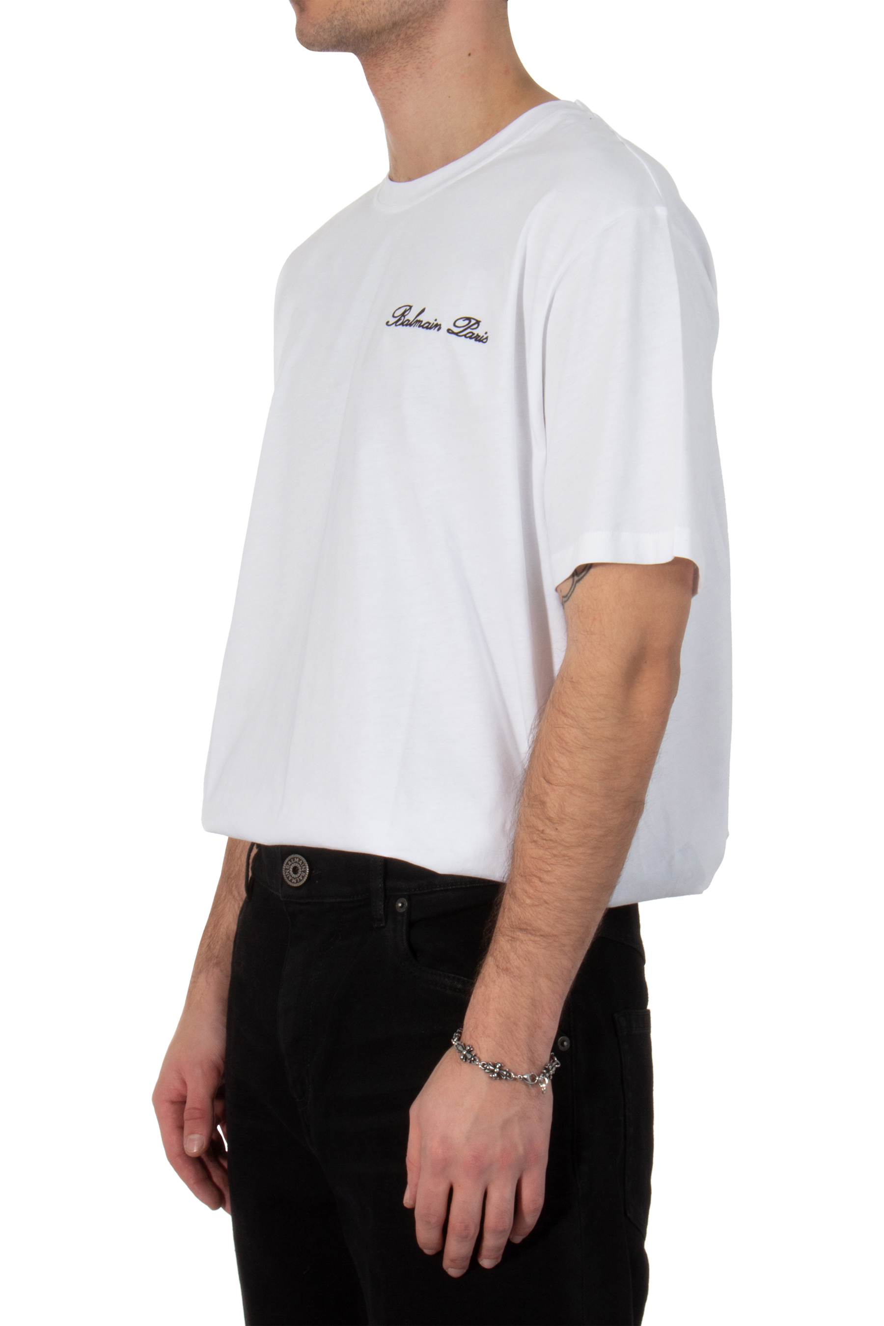 BALMAIN Emboidered Organic Cotton T-Shirt