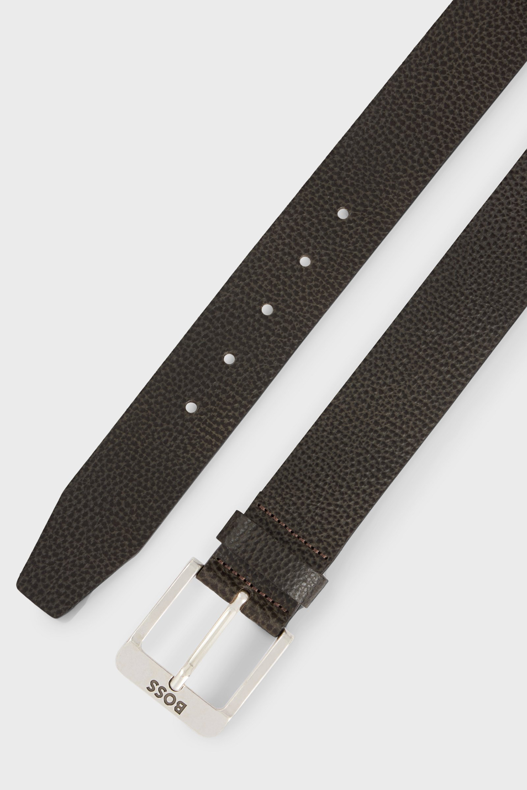 BOSS Grained Italian Leather Belt Jemio