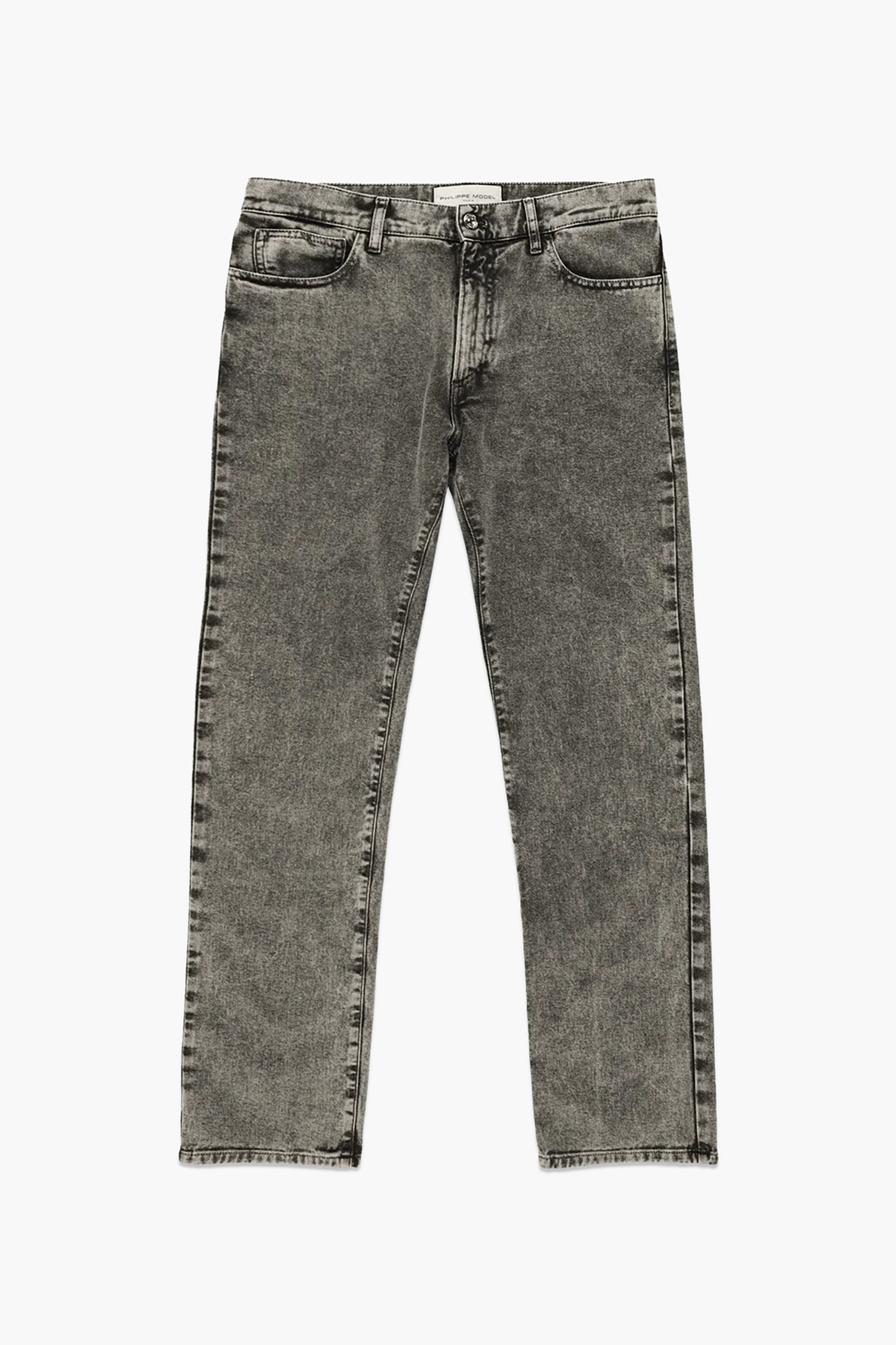 PHILIPPE MODEL Regular Fit Washed Cotton Bull Denim Jeans 