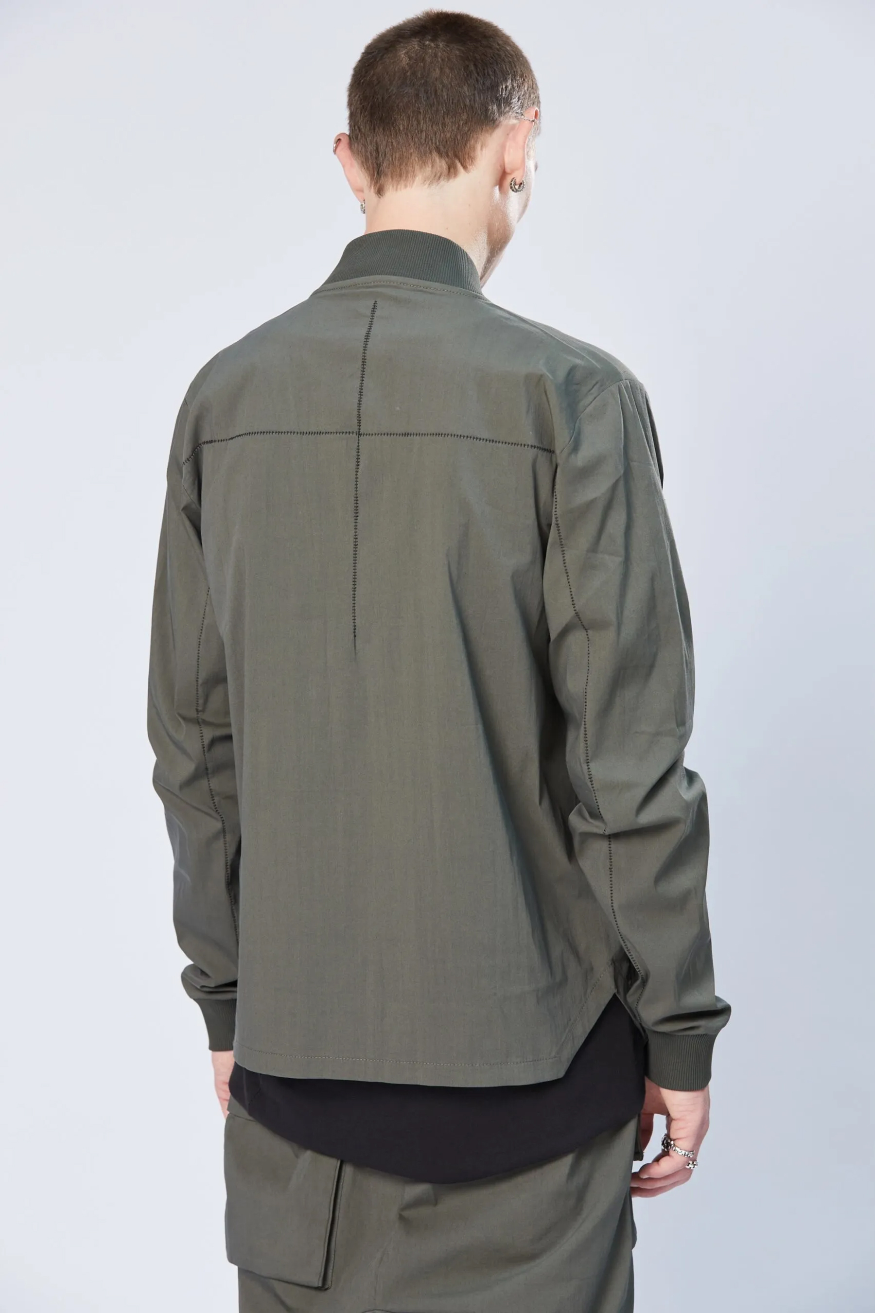 THOM KROM Cotton Nylon Stretch Bomber Overshirt