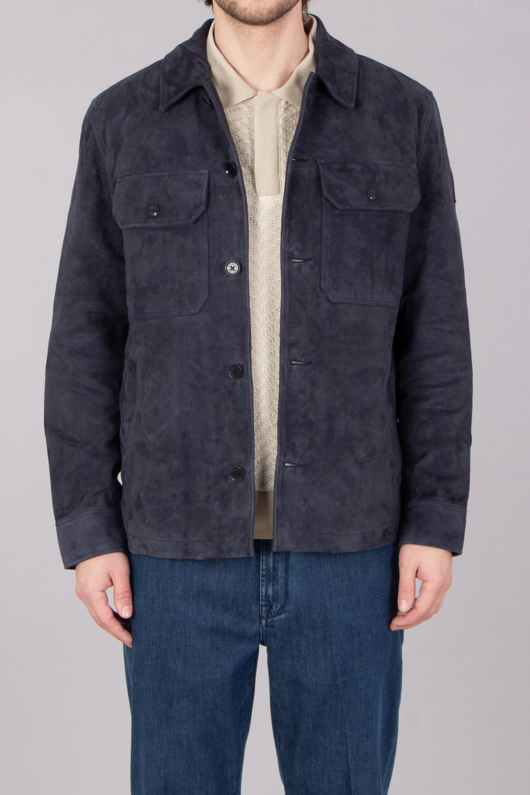 BELSTAFF Regular Fit Goat Suede Overshirt Waypoint