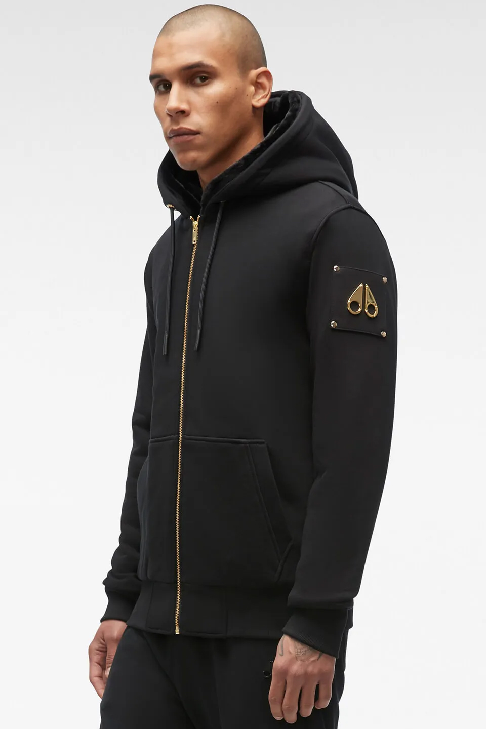 MOOSE KNUCKLES Gold Collection Zip Hoodie Linden Bunny