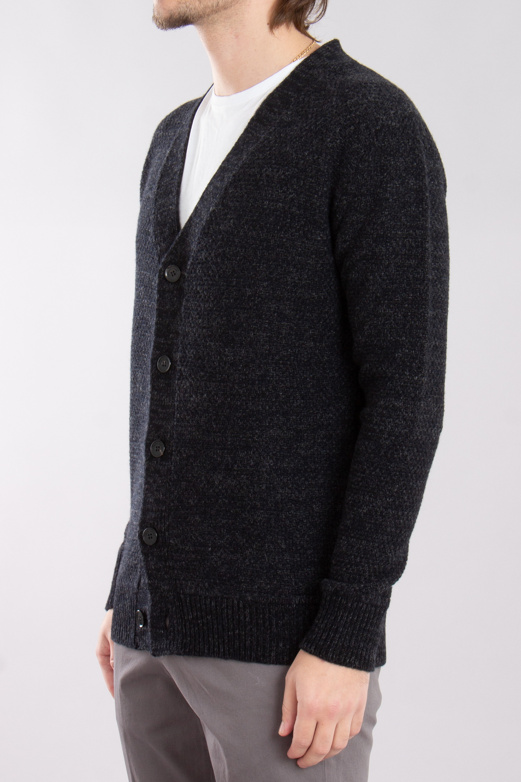 ROBERTO COLLINA Structured Superfine Wool Cardigan