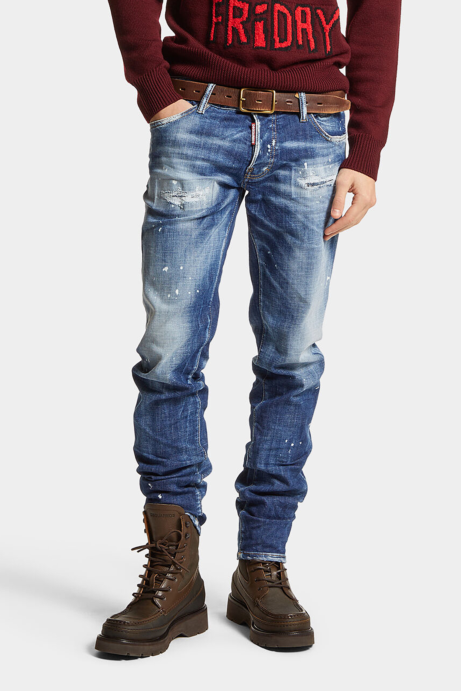 DSQUARED2 Medium Haritage Rammendo Wash Slim Jeans