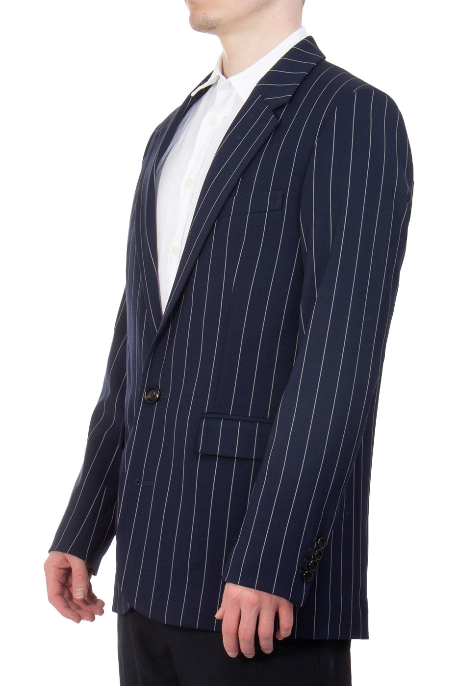 AMI PARIS Striped Virgin Wool Jacket