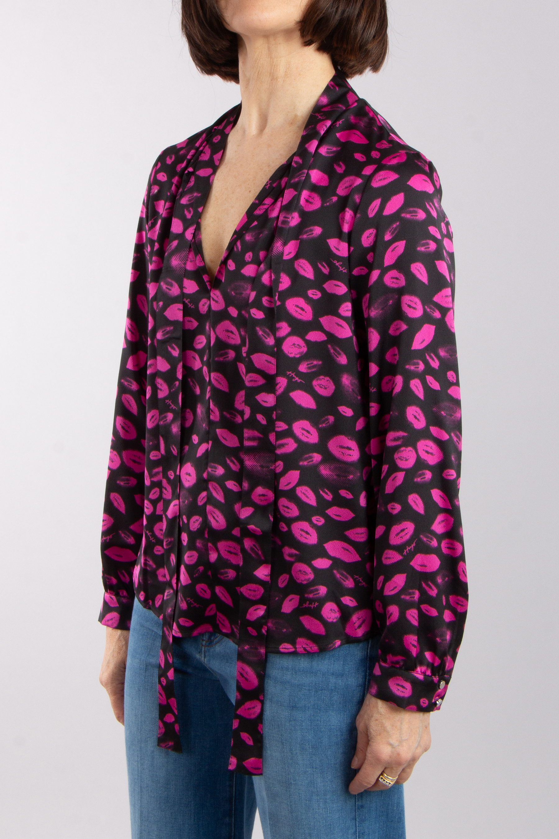 HUGO Printed Recycled Synthetics Blouse Cisena