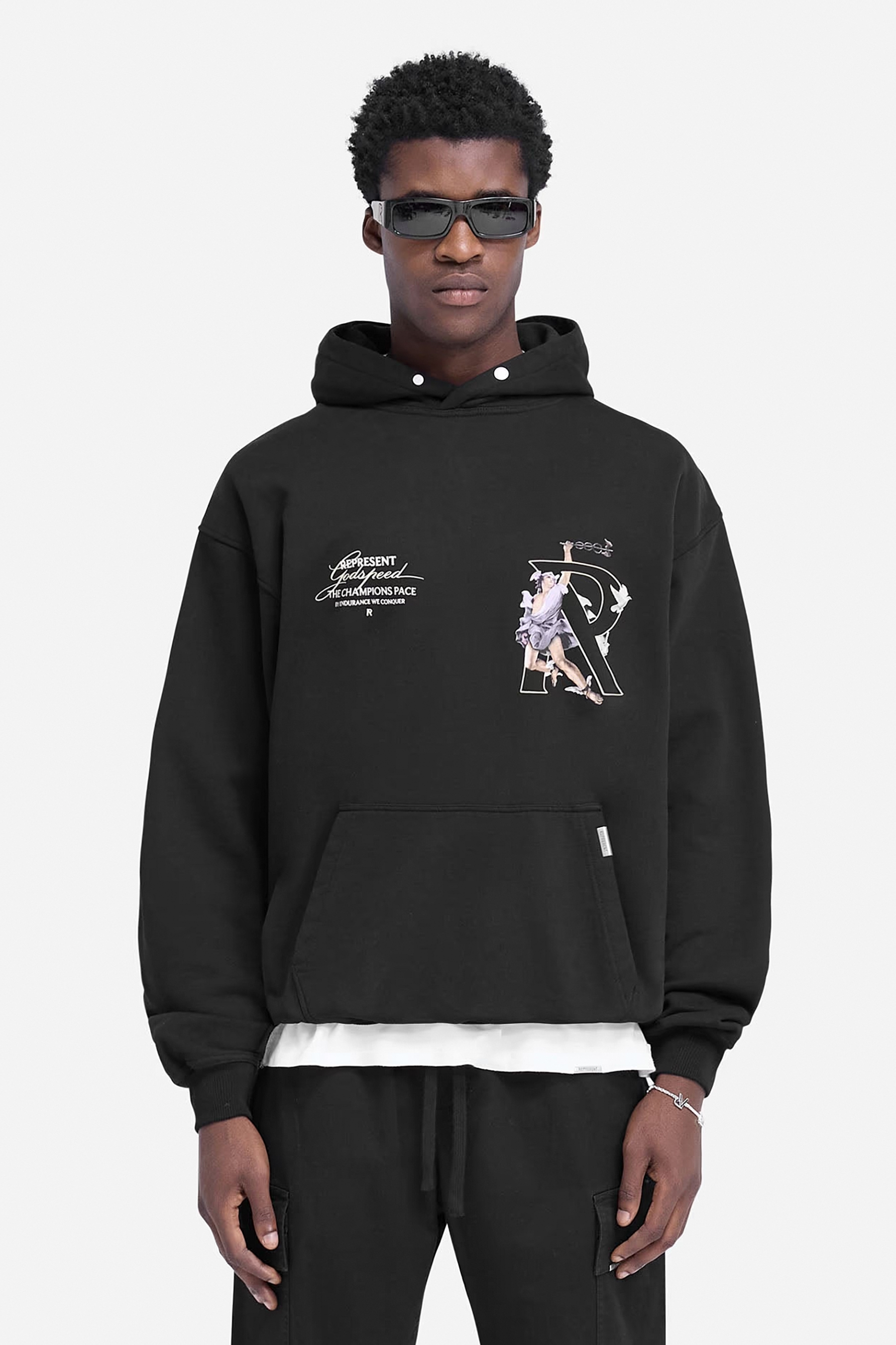 REPRESENT Hermes Print Cotton Hoodie