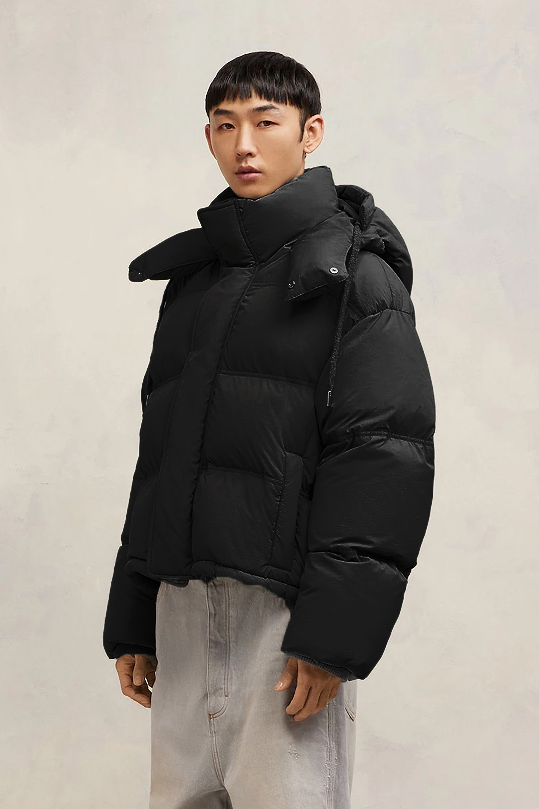 AMI PARIS Nylon Canvas Down Jacket