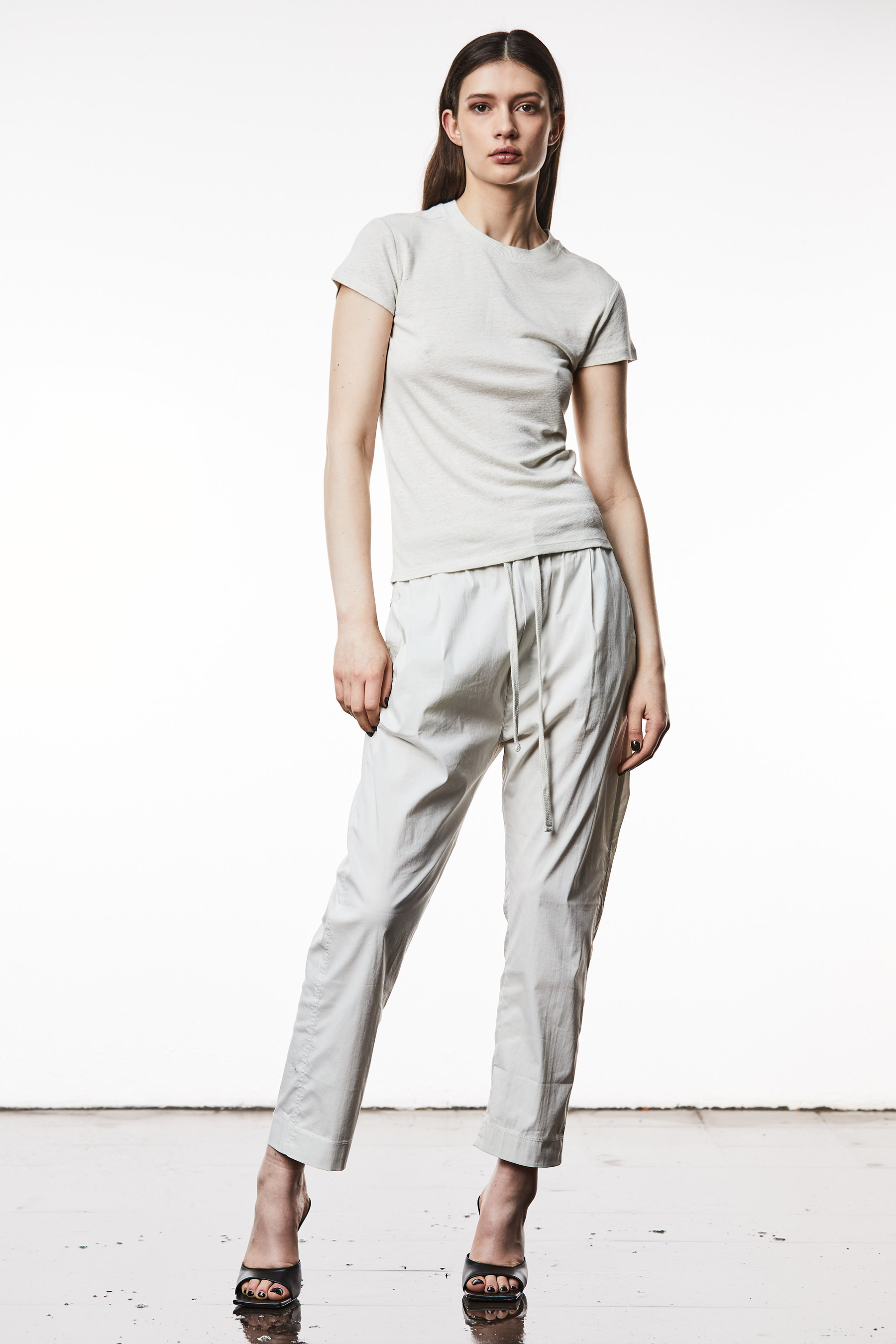 THOM KROM Slim Fit Linen-Viscose Blend T-Shirt