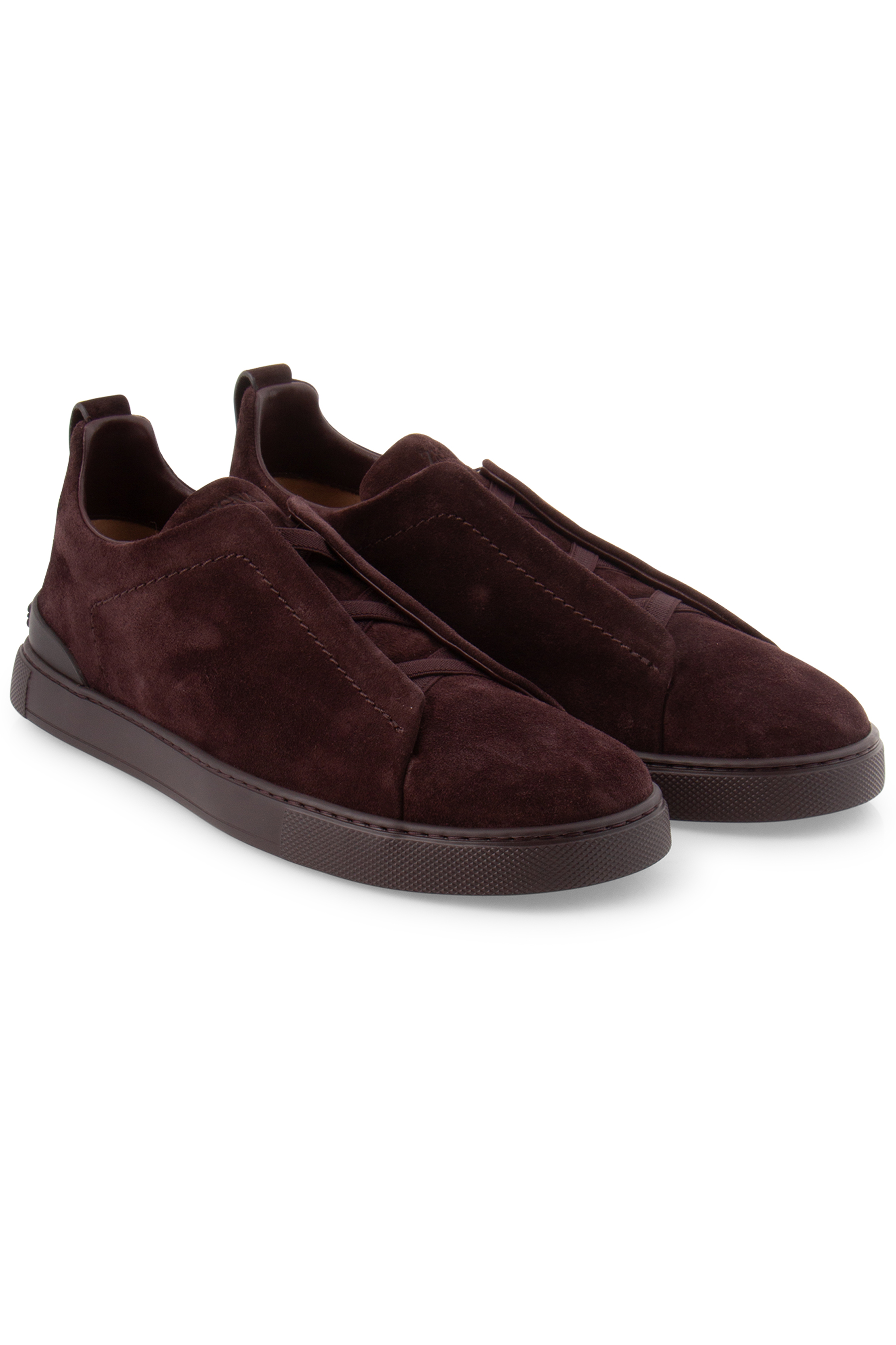 ZEGNA Suede Sneakers Triple Stitch