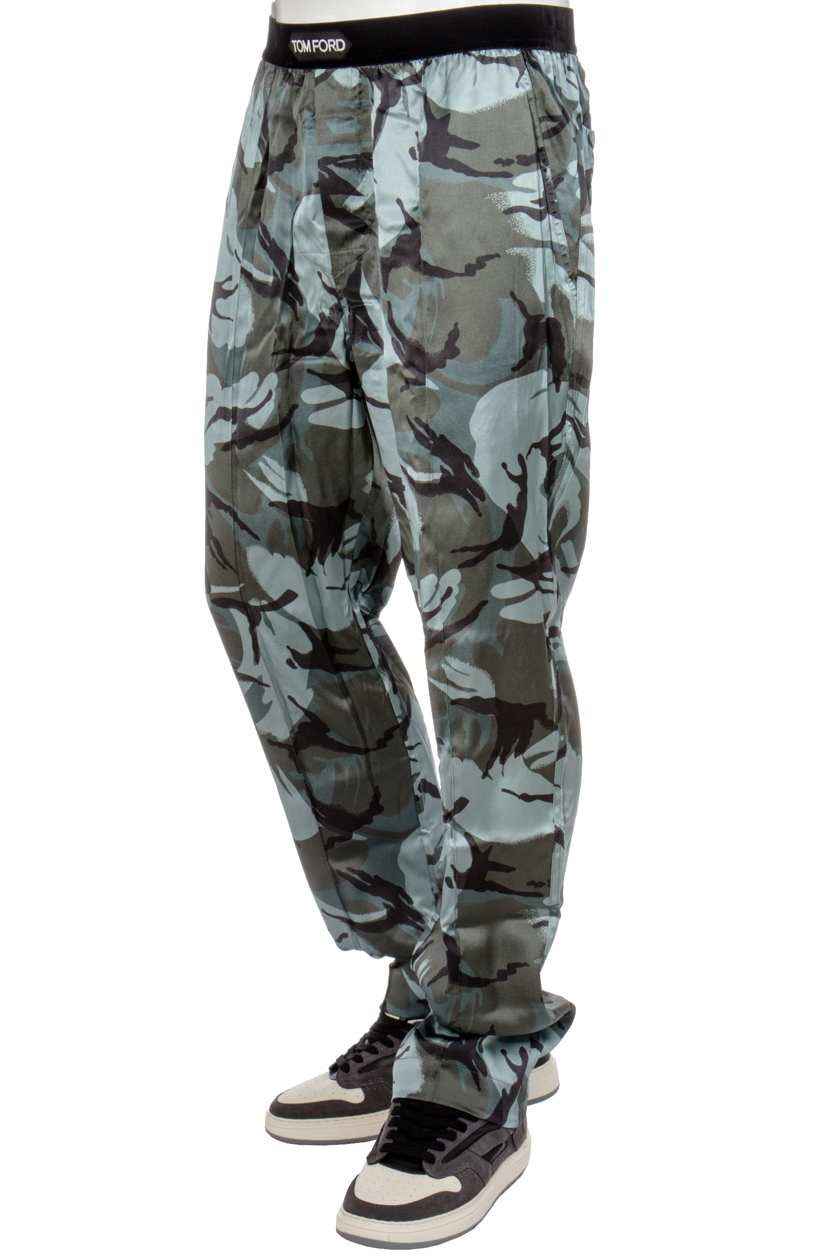 TOM FORD True Camo Print Silk Pajama Pants