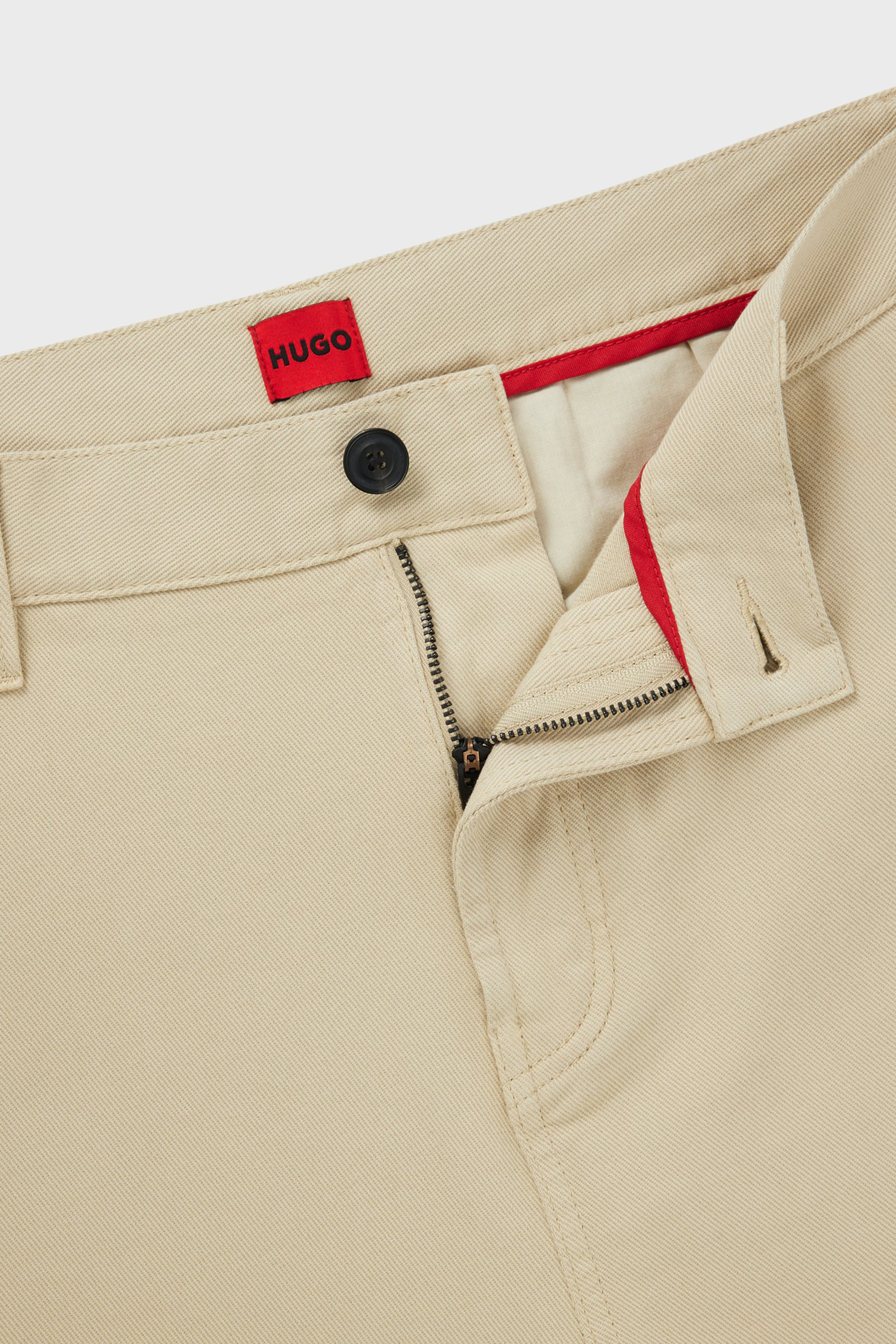 HUGO Tapered Fit Cotton Twill Pants Zeebo