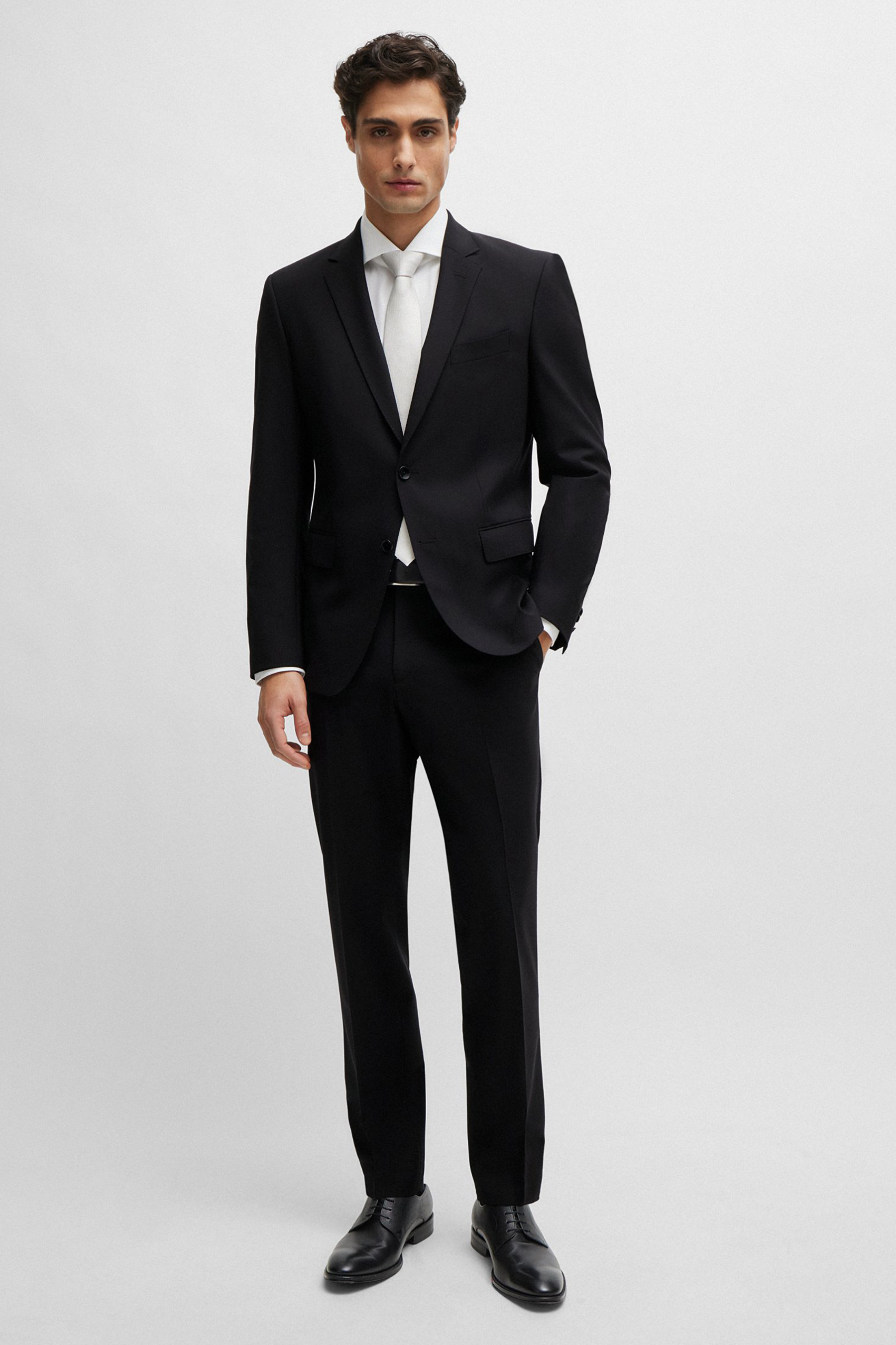 BOSS Slim Fit Virgin Wool Stretch Pants H-Genius