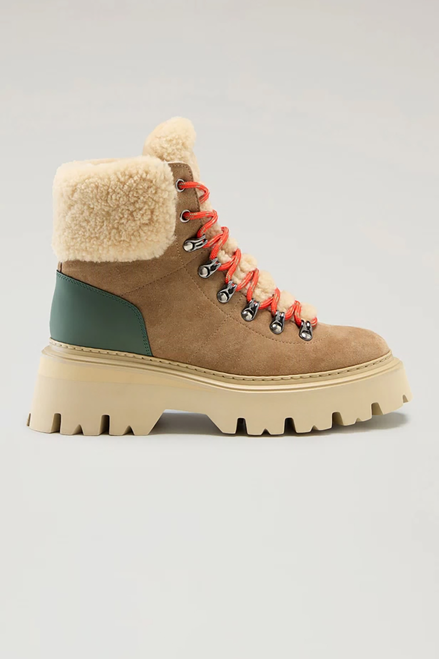 WOOLRICH Chamois Leather Ankle Boots Montone