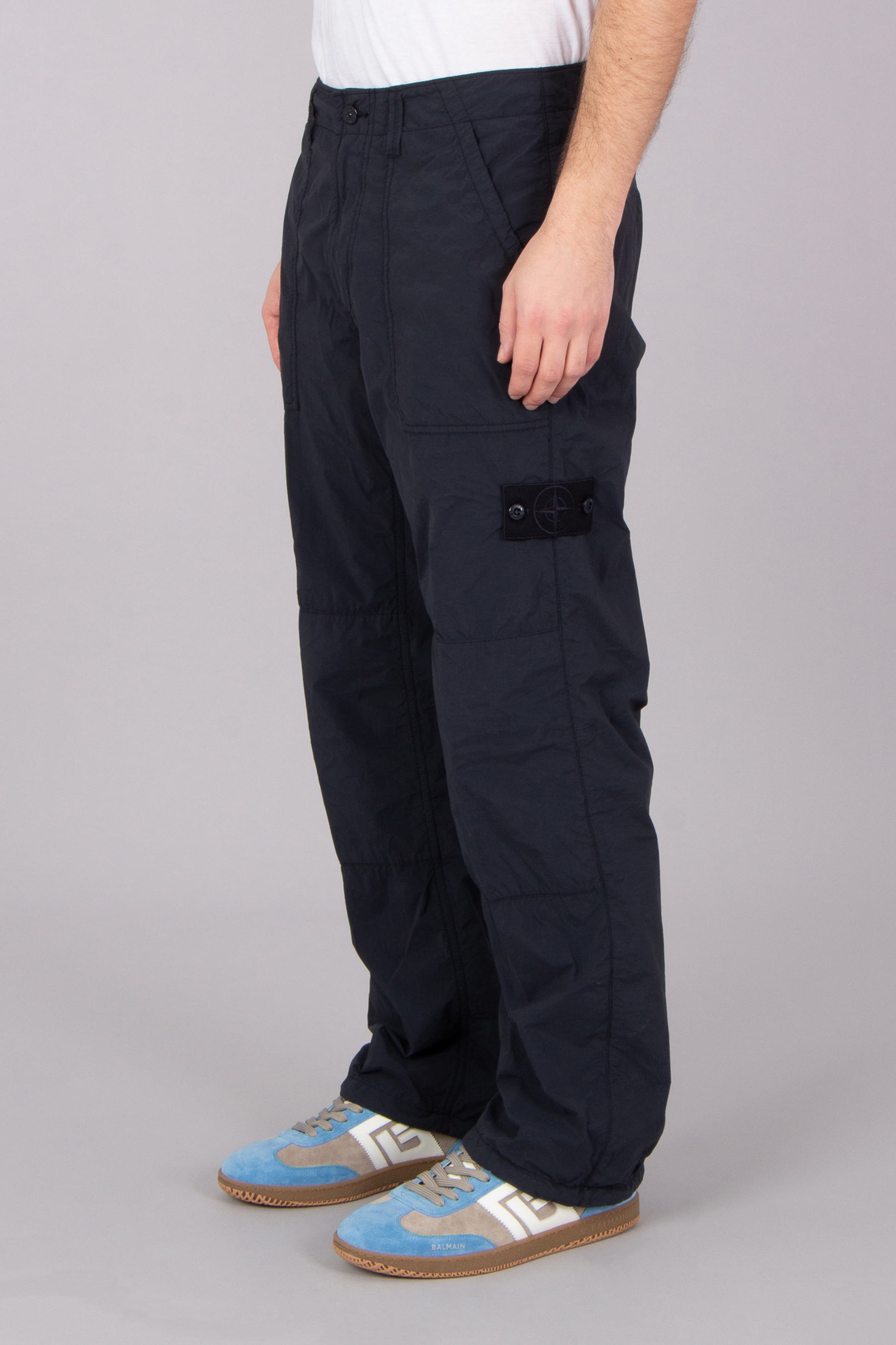 STONE ISLAND Ghost Piece Relaxed Fit Recycled Nylon Smerigliato Fatigue Pants