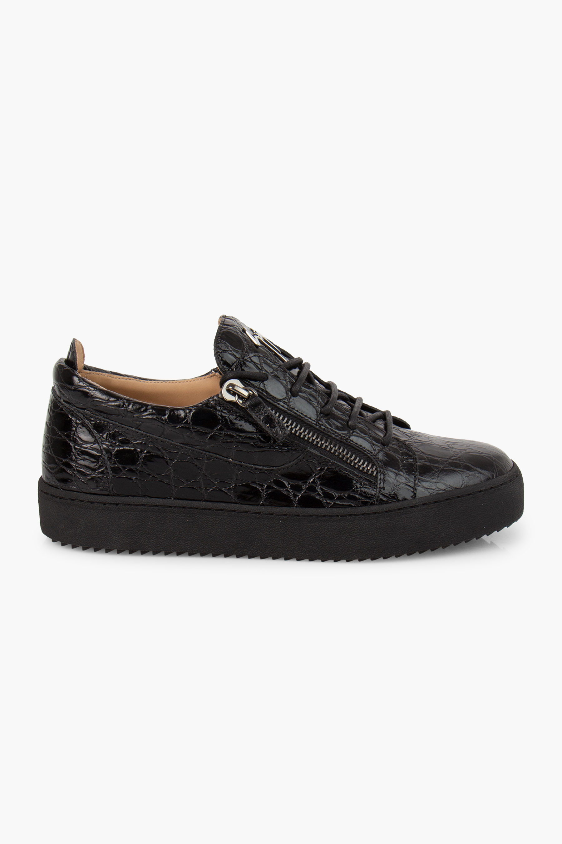 GIUSEPPE ZANOTTI Embossed Leather Sneakers Frankie