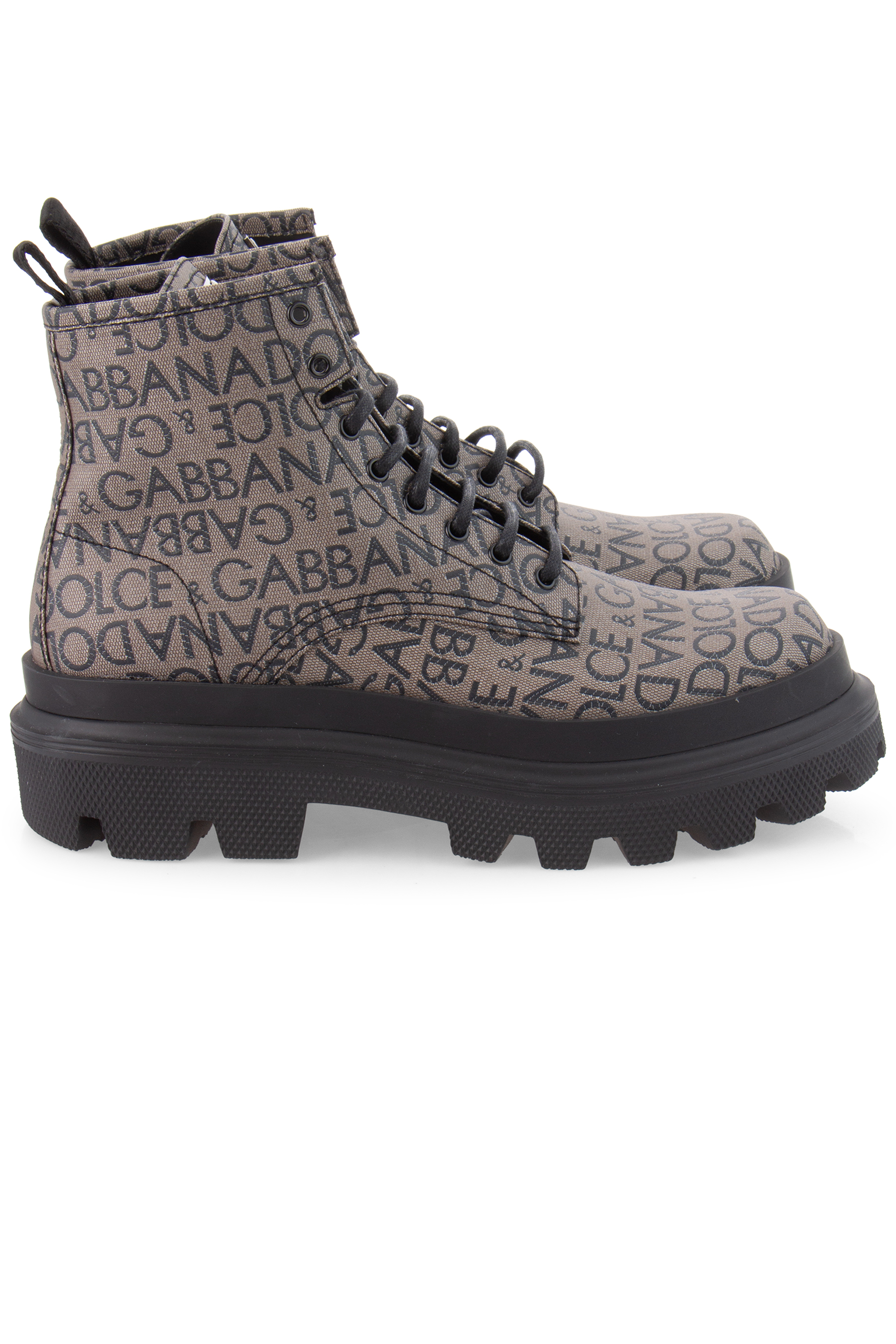 DOLCE & GABBANA Coated Jacquard Ankle Boots