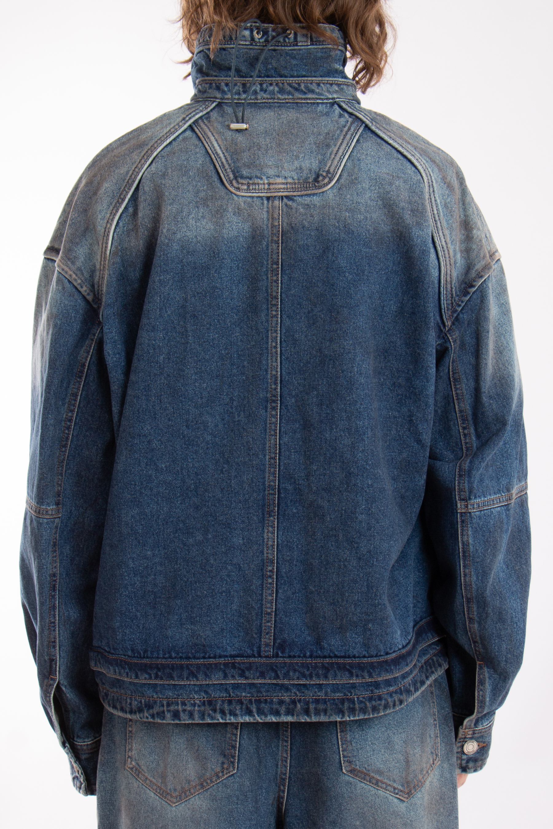 JUUN.J Oversized Oil-Washed Cotton Denim Jacket