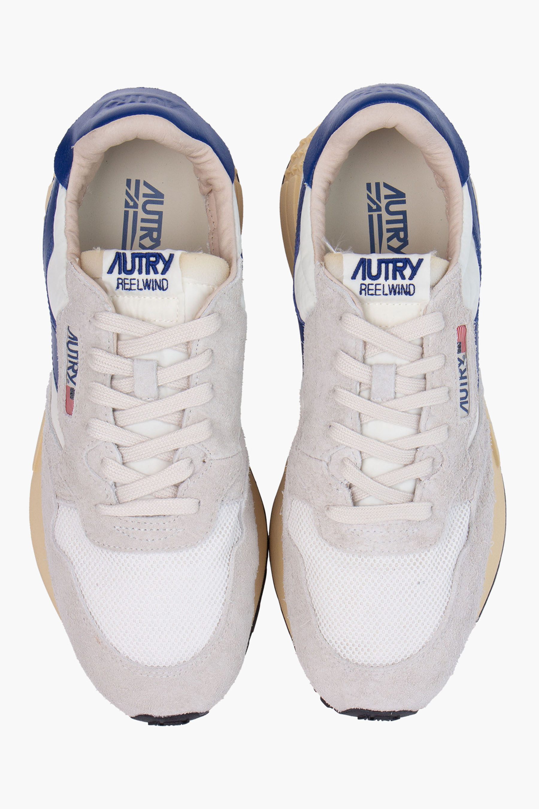 AUTRY Stone Wash Suede & Mesh Sneakers Reelwind Low