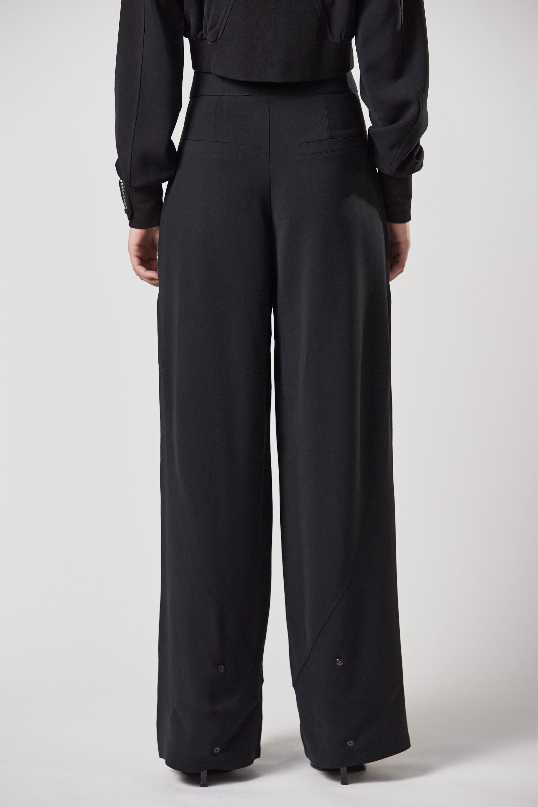 THOM KROM Wide Leg Cotton-Nylon-Stretch Pants