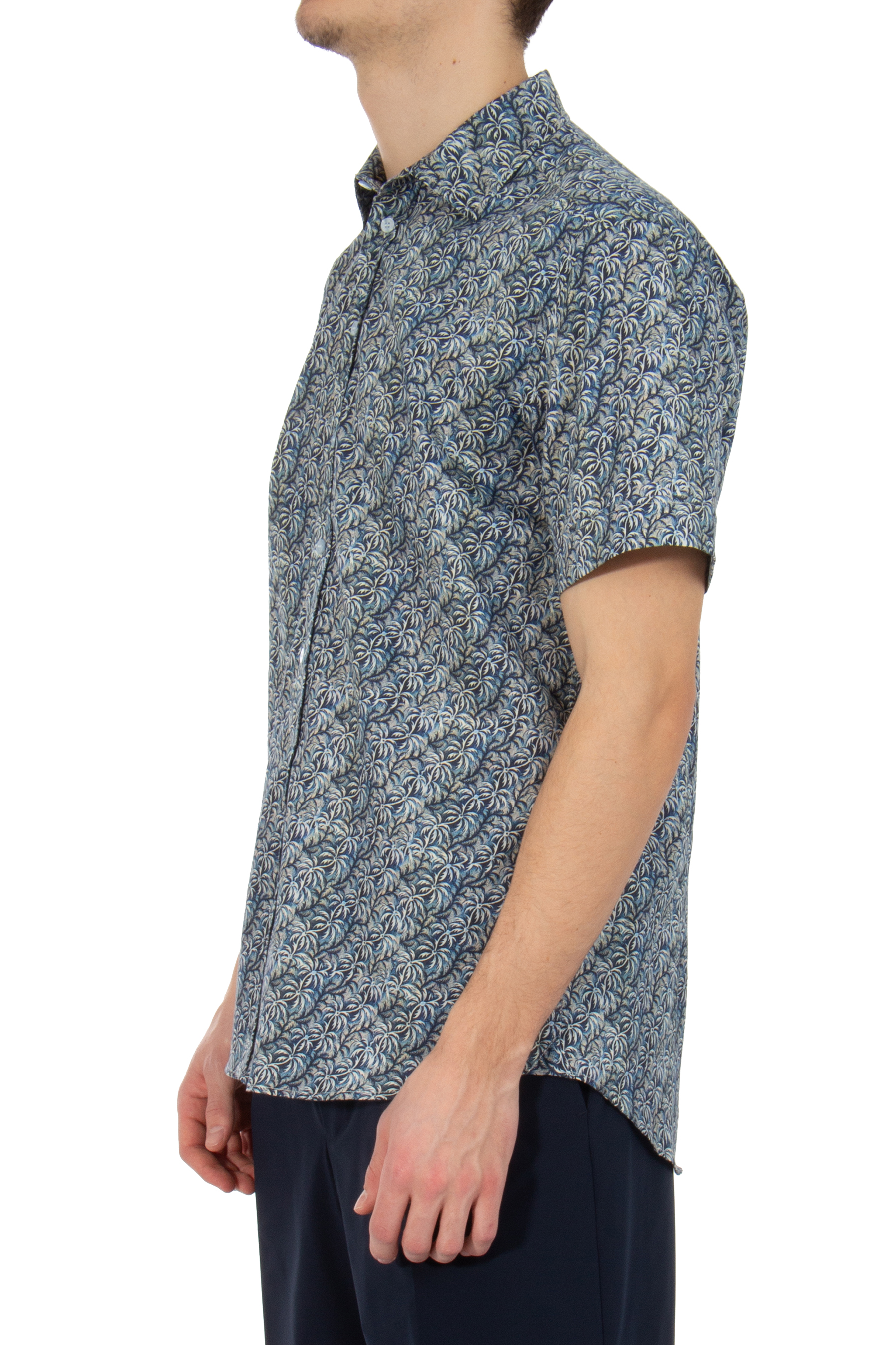 ETRO Patterned Cotton Short-Sleeve Shirt