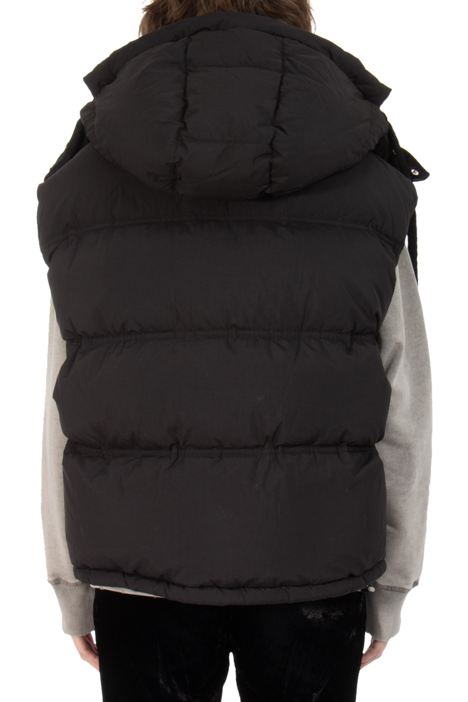 AMI PARIS Hooded Nylon Canvas Down Vest