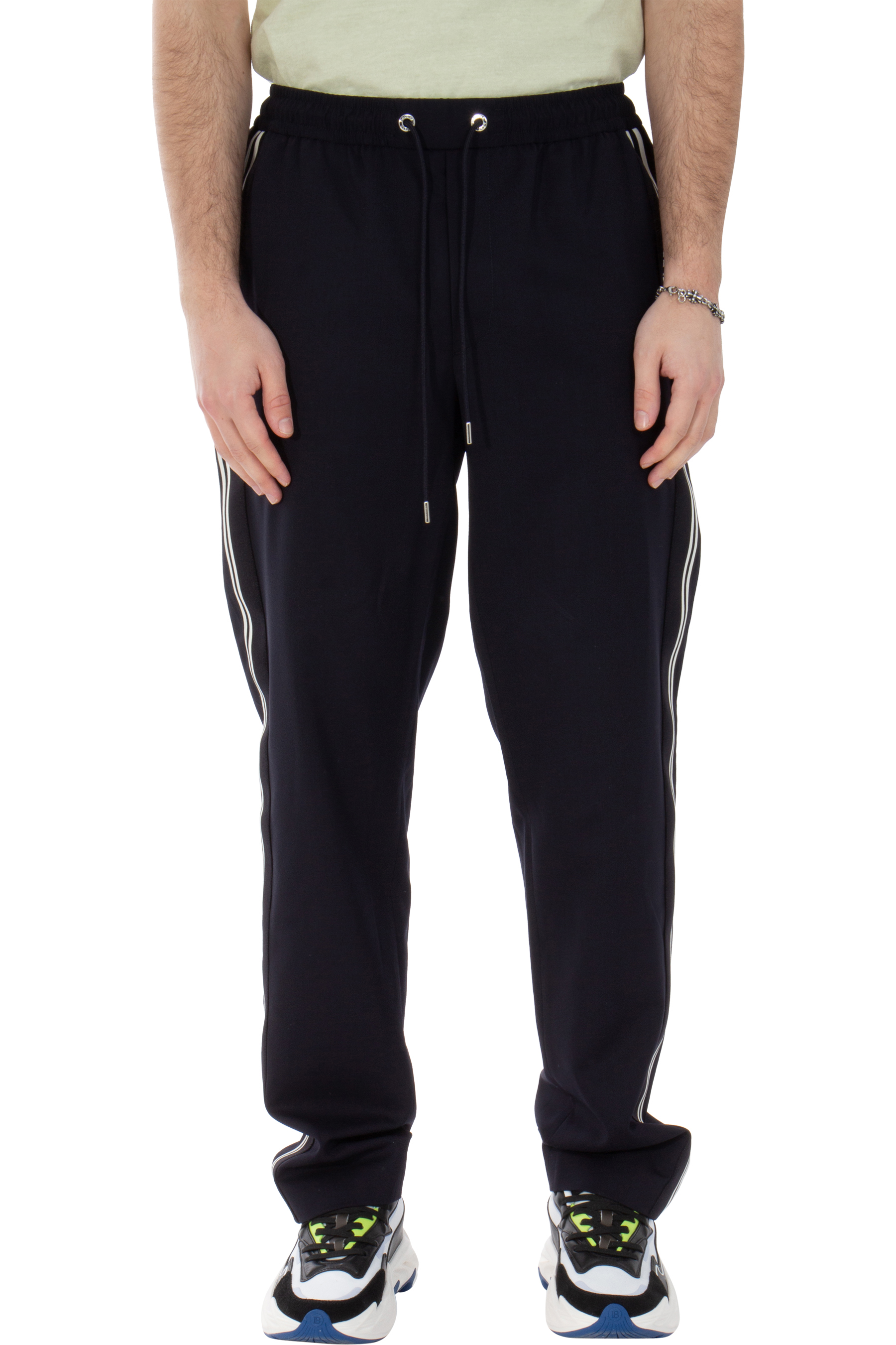 MONCLER Virgin Wool Gabardine Track Pants