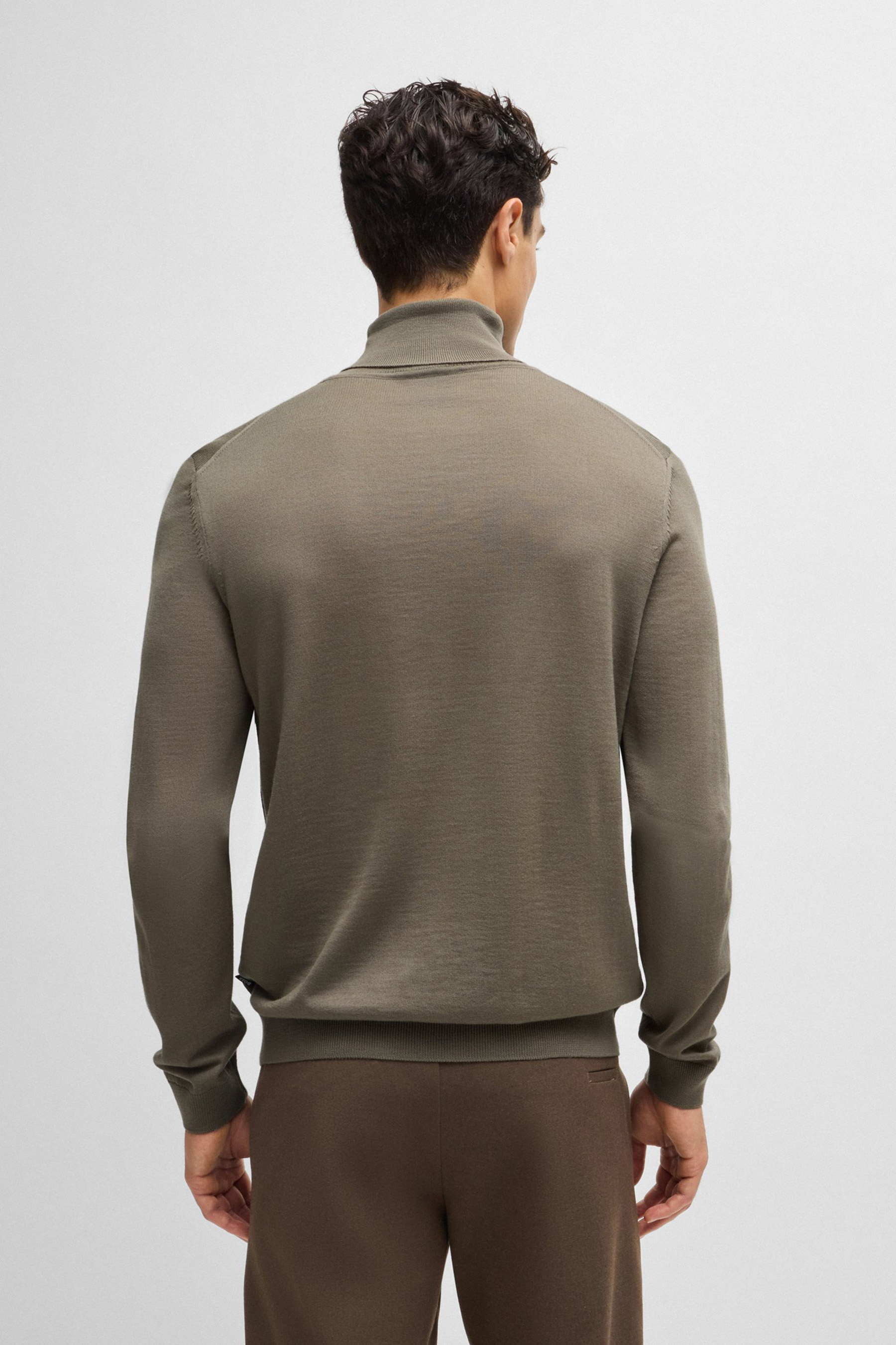 BOSS Virgin Wool Turtleneck Sweater Musso