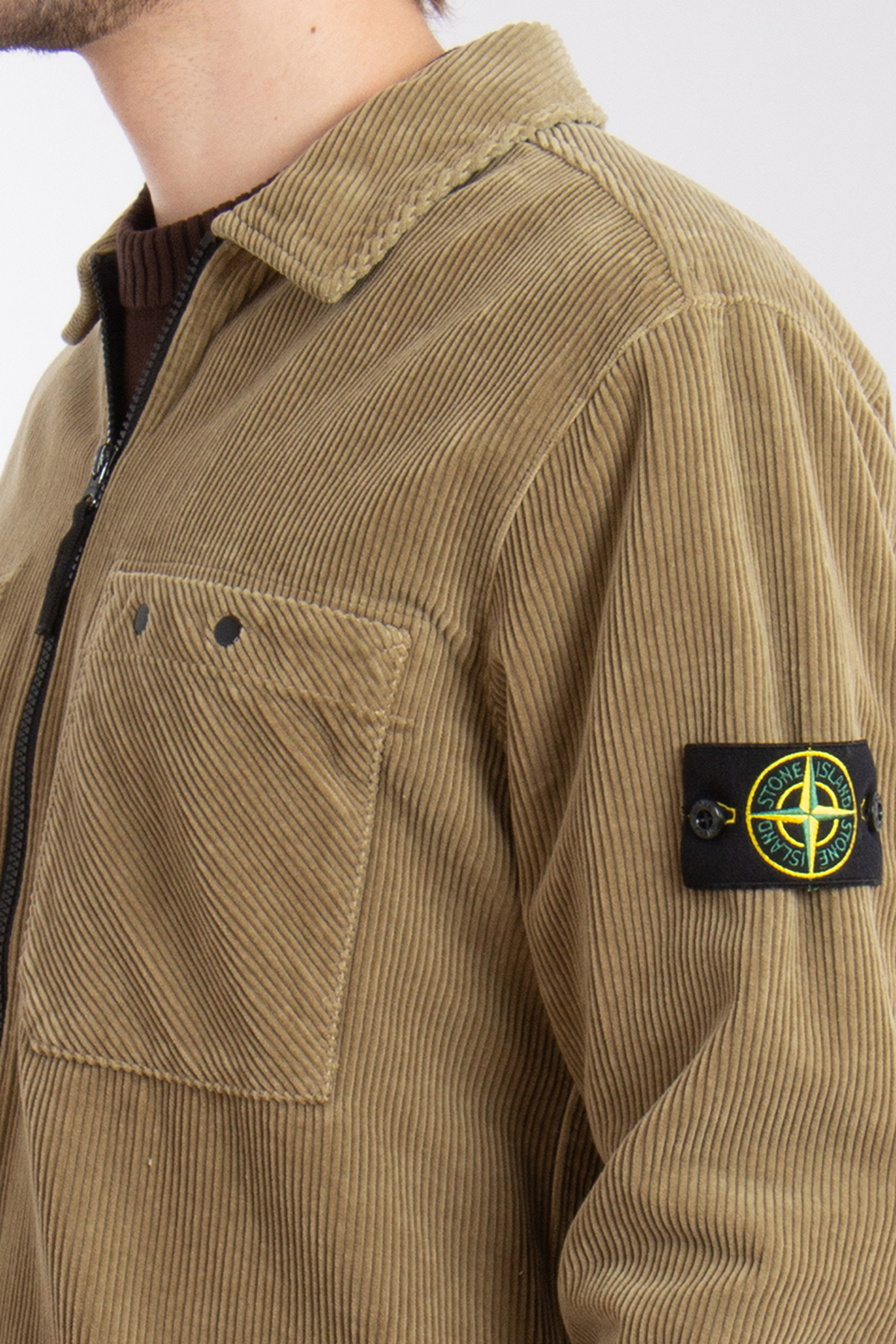 STONE ISLAND Organic Cotton Corduroy Overshirt