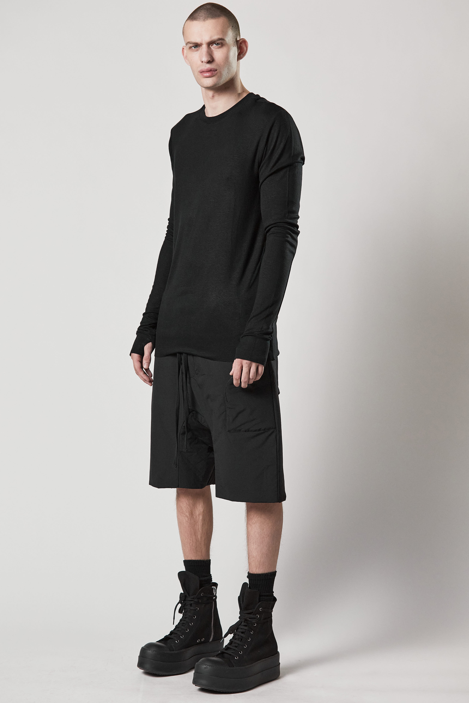 THOM KROM Viscose Stretch Long Sleeve T-Shirt