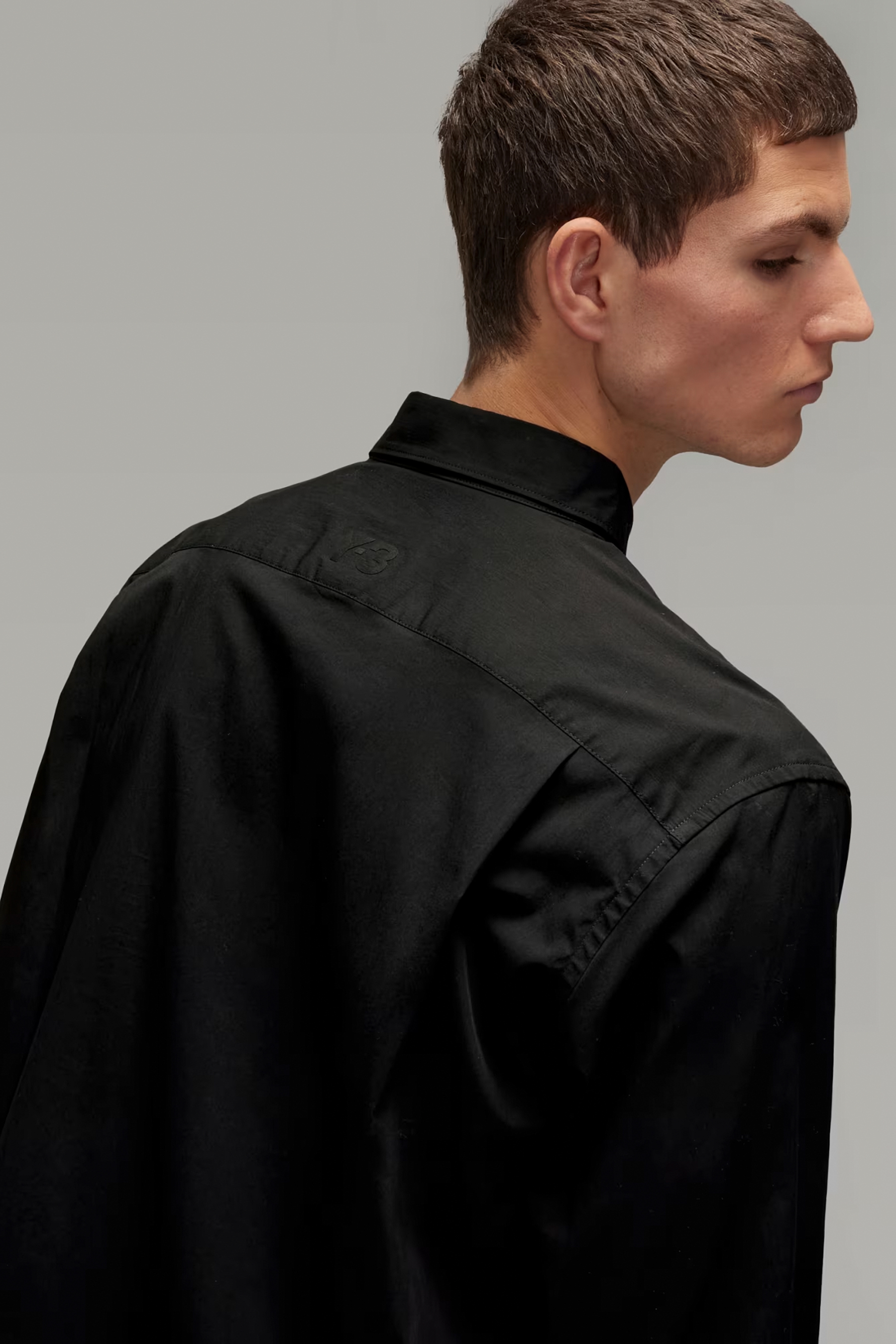 Y-3 Pleated Cotton-Nylon Stretch Shirt