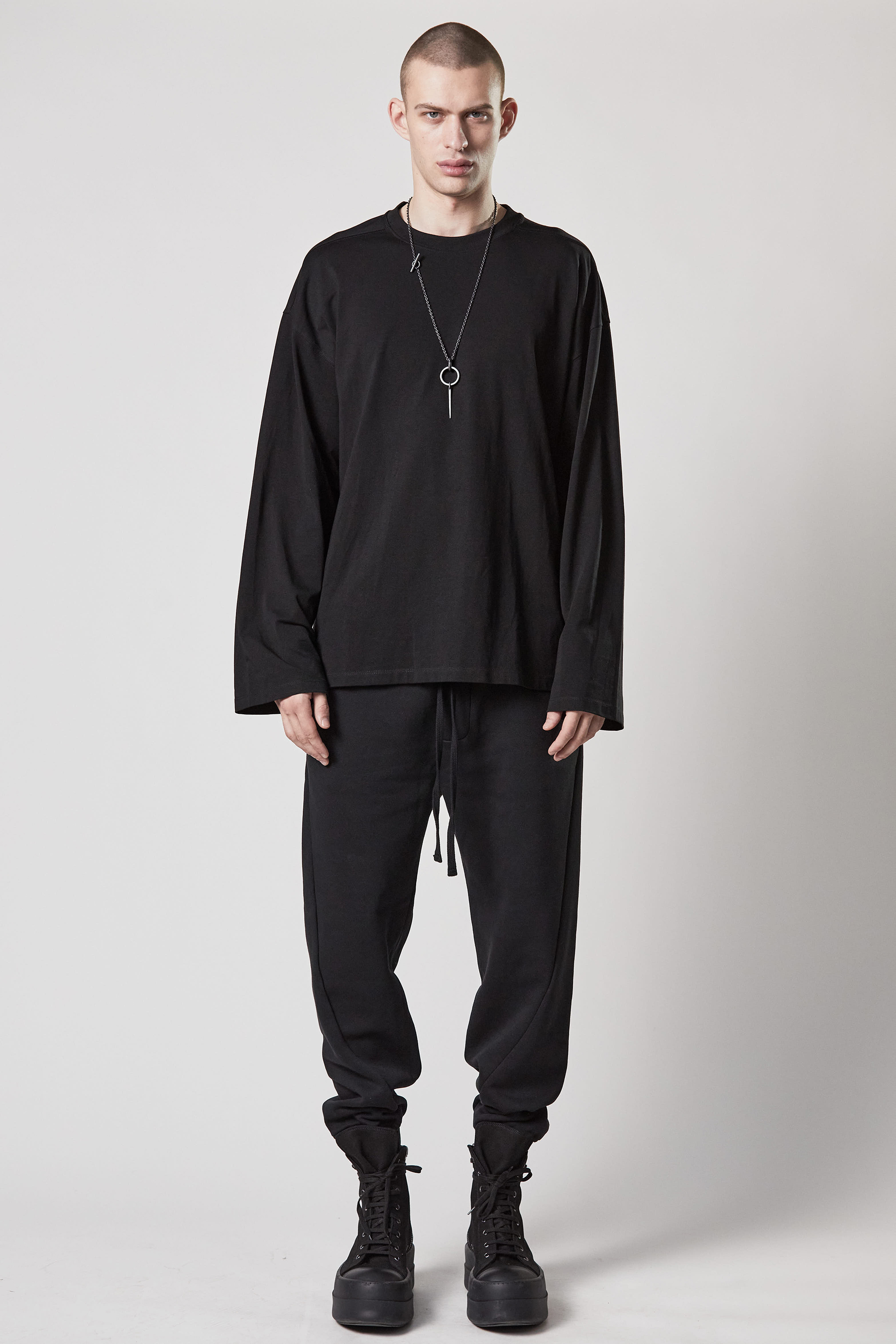 THOM KROM Oversized Cotton-Modal Stretch Jersey Long Sleeve T-Shirt