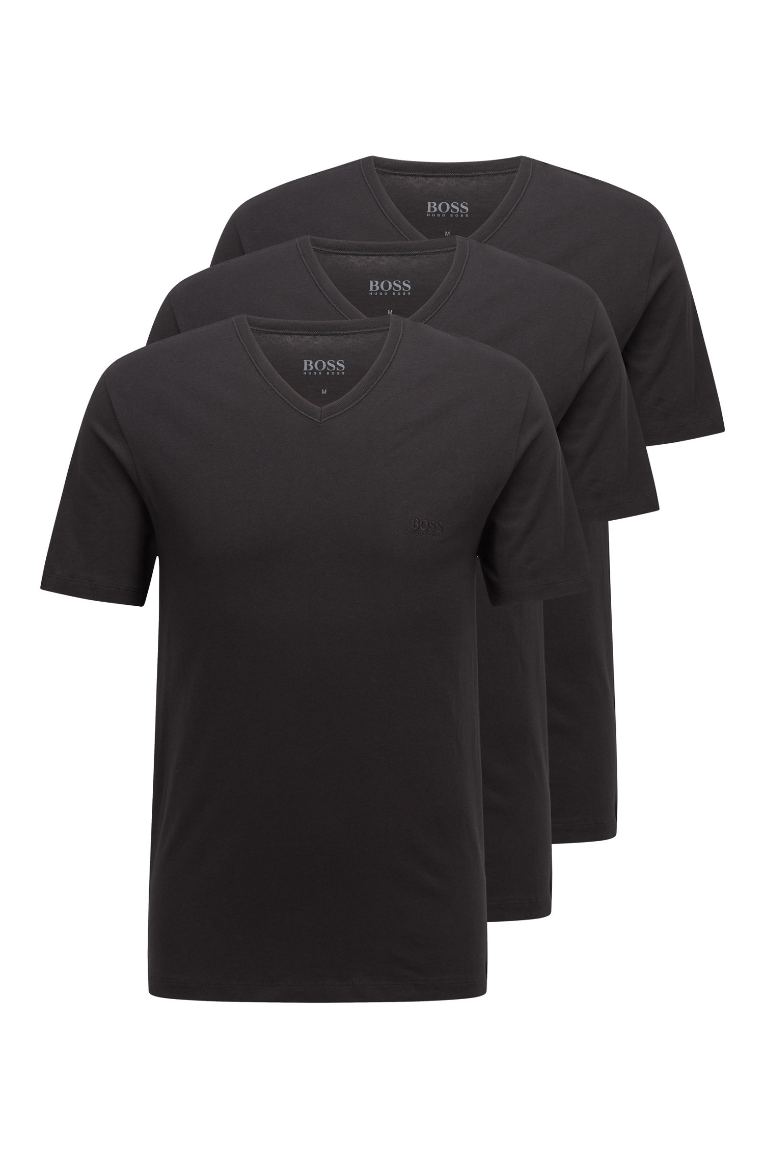 BOSS 3-Pack V-Neck Cotton T-Shirts