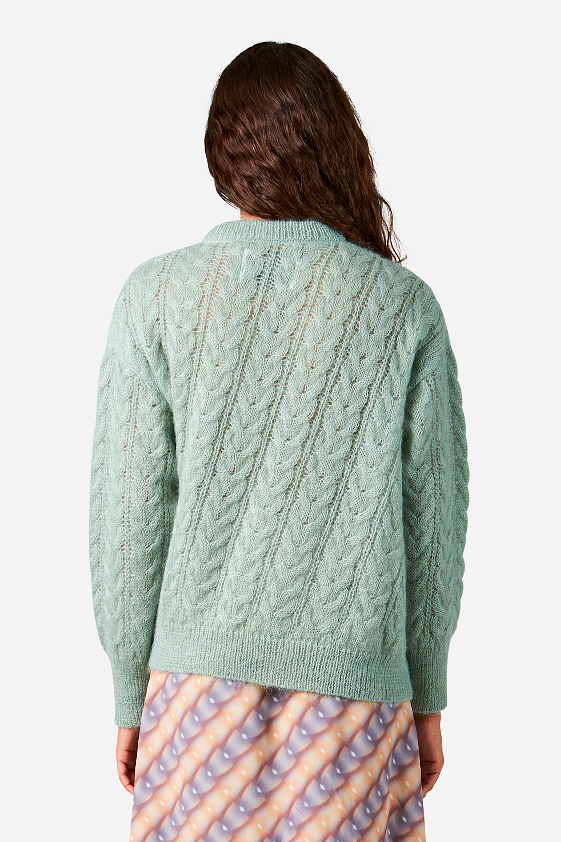 PHILIPPE MODEL Mohair Blend Cable Knit Sweater